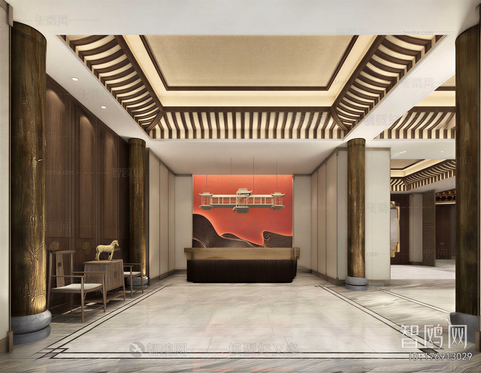 New Chinese Style Lobby Hall