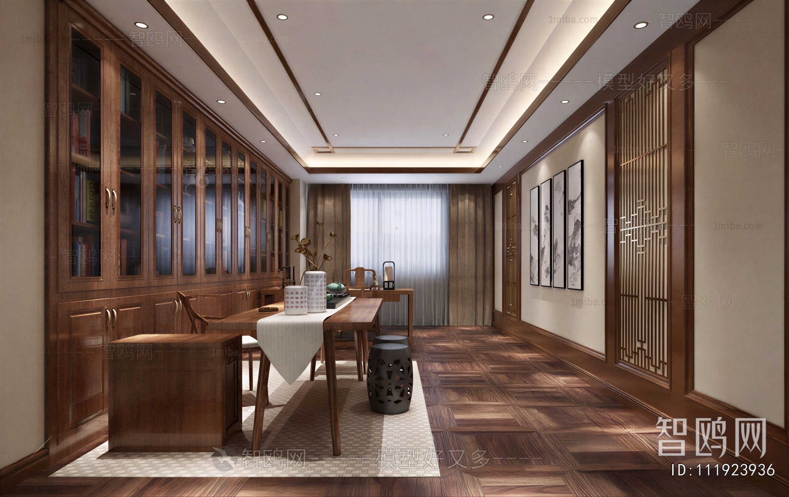 New Chinese Style Study Space