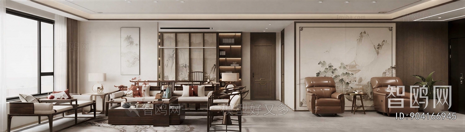 New Chinese Style A Living Room