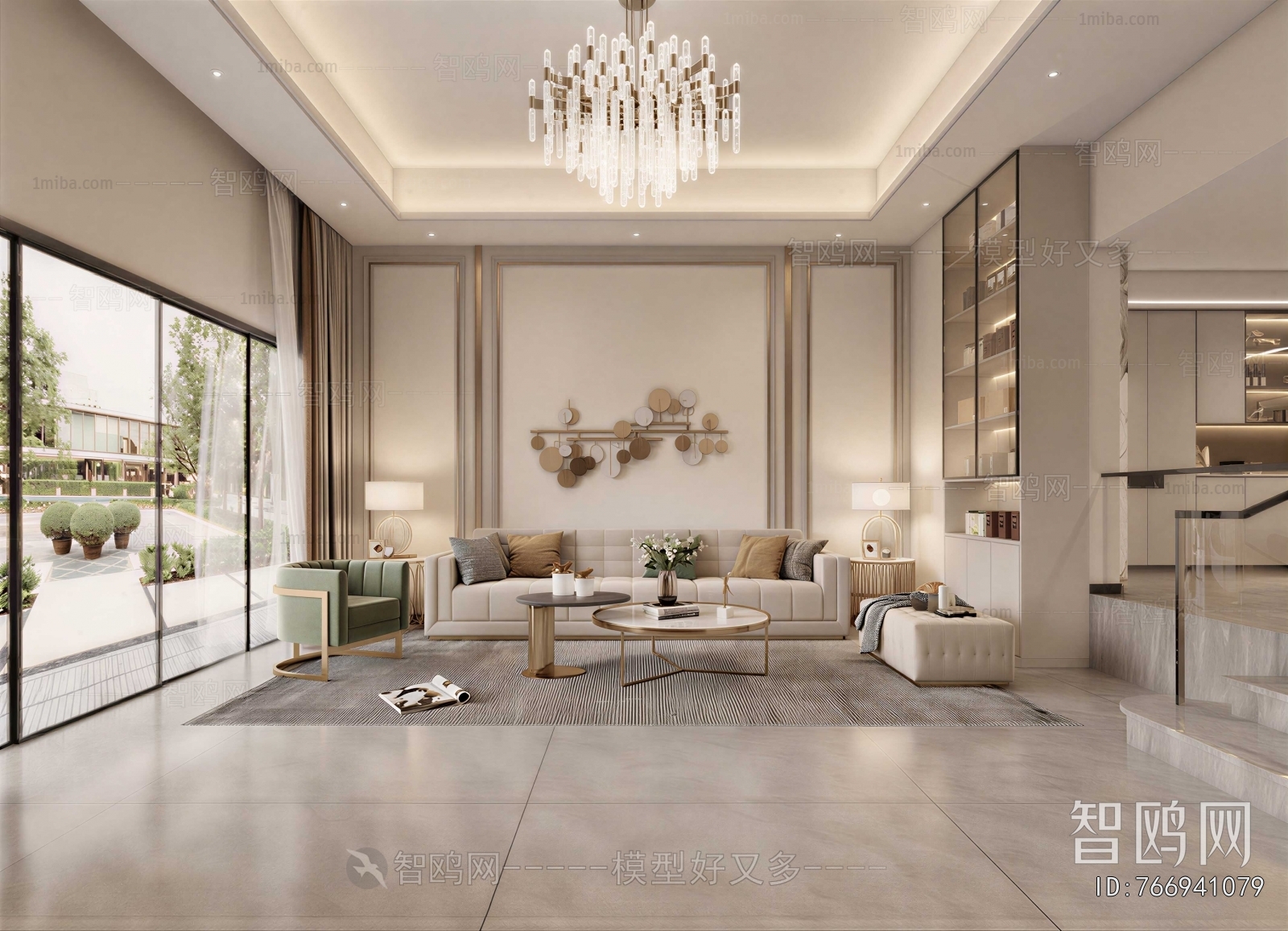 New Chinese Style A Living Room