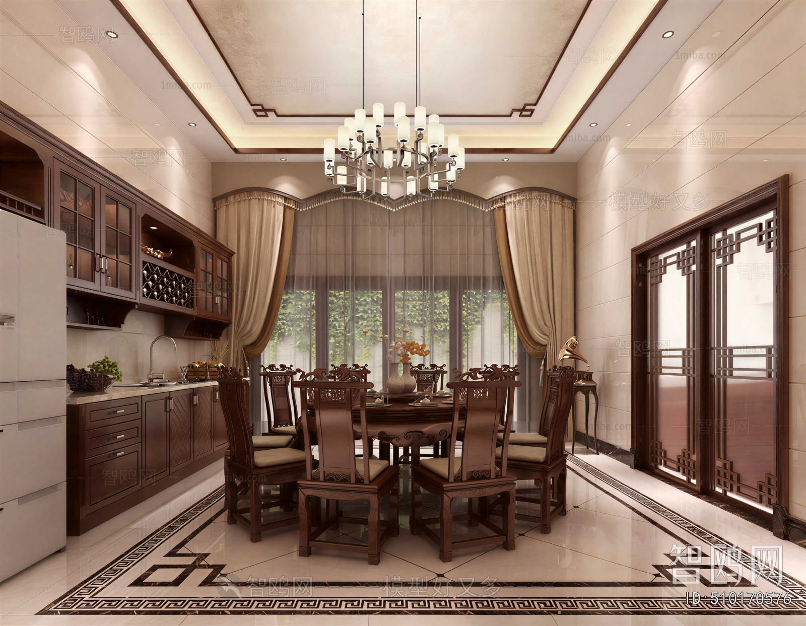 New Chinese Style Dining Room