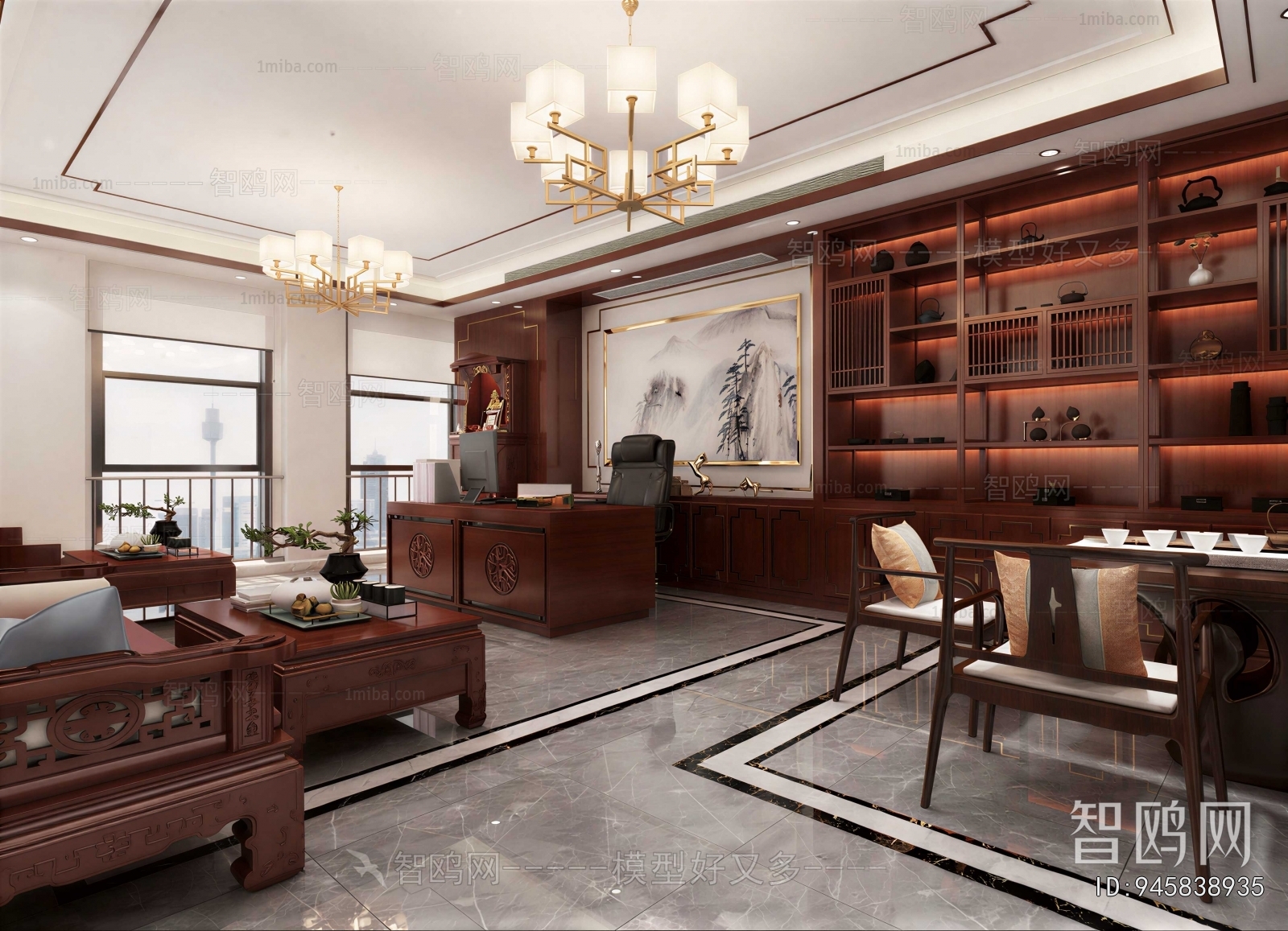 New Chinese Style Manager's Office