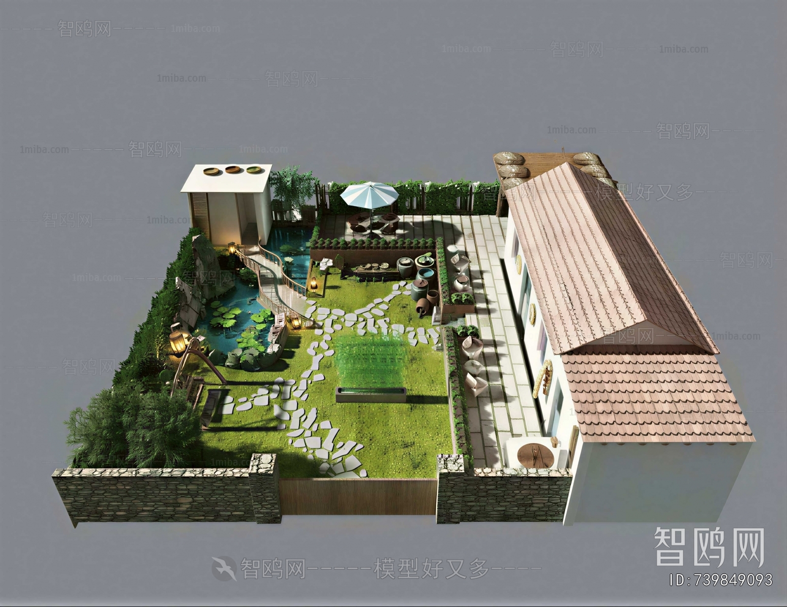 Modern Courtyard/landscape