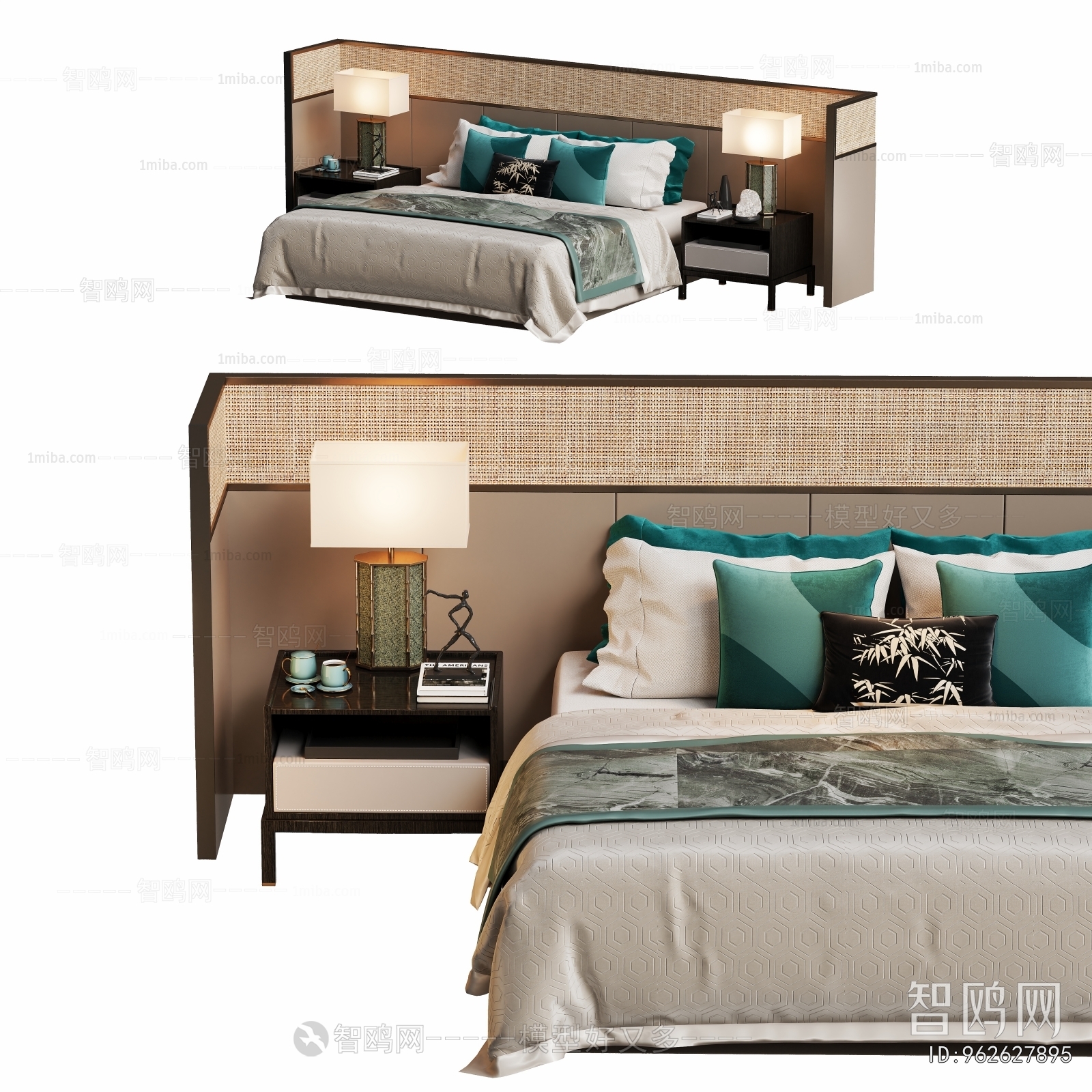 New Chinese Style Double Bed