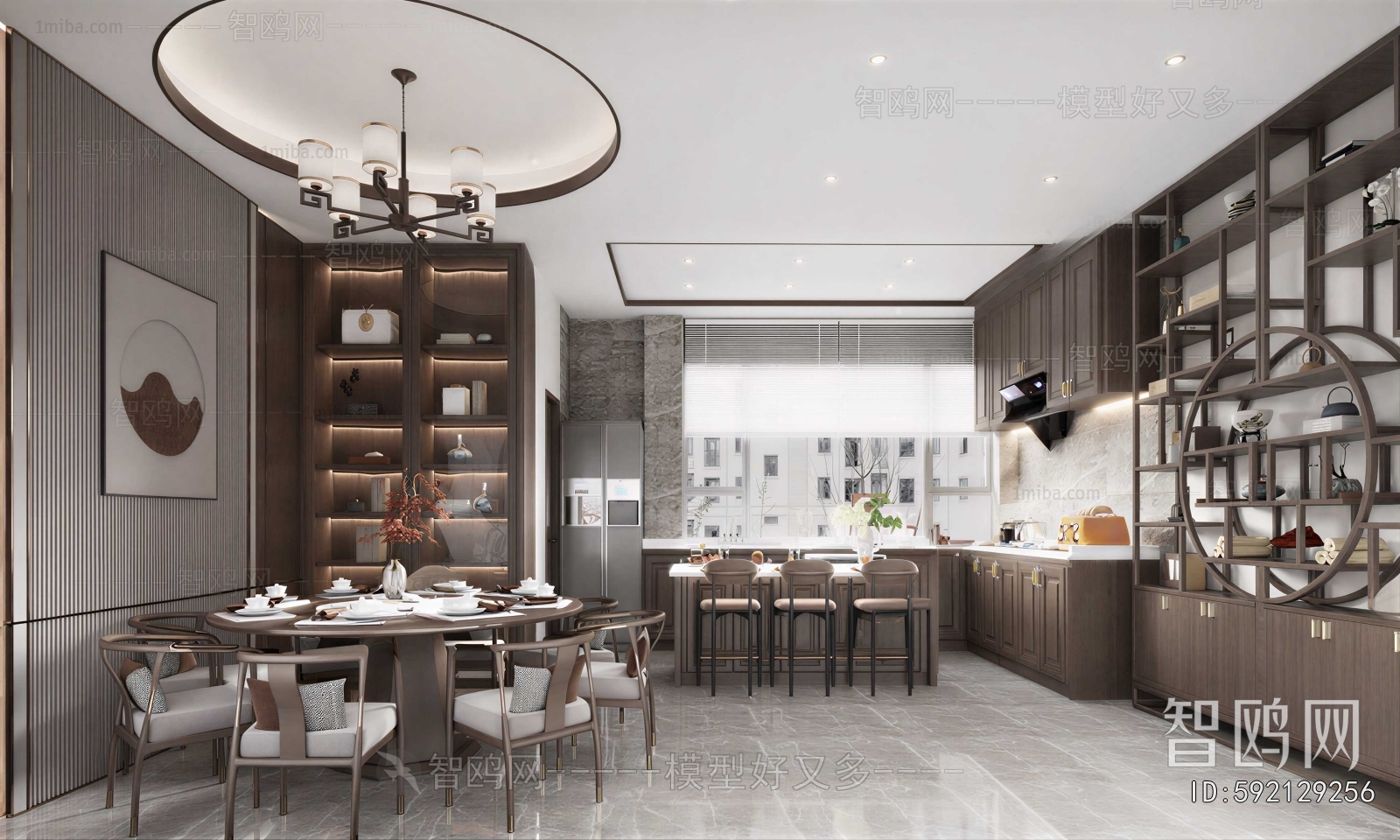 New Chinese Style Open Kitchen