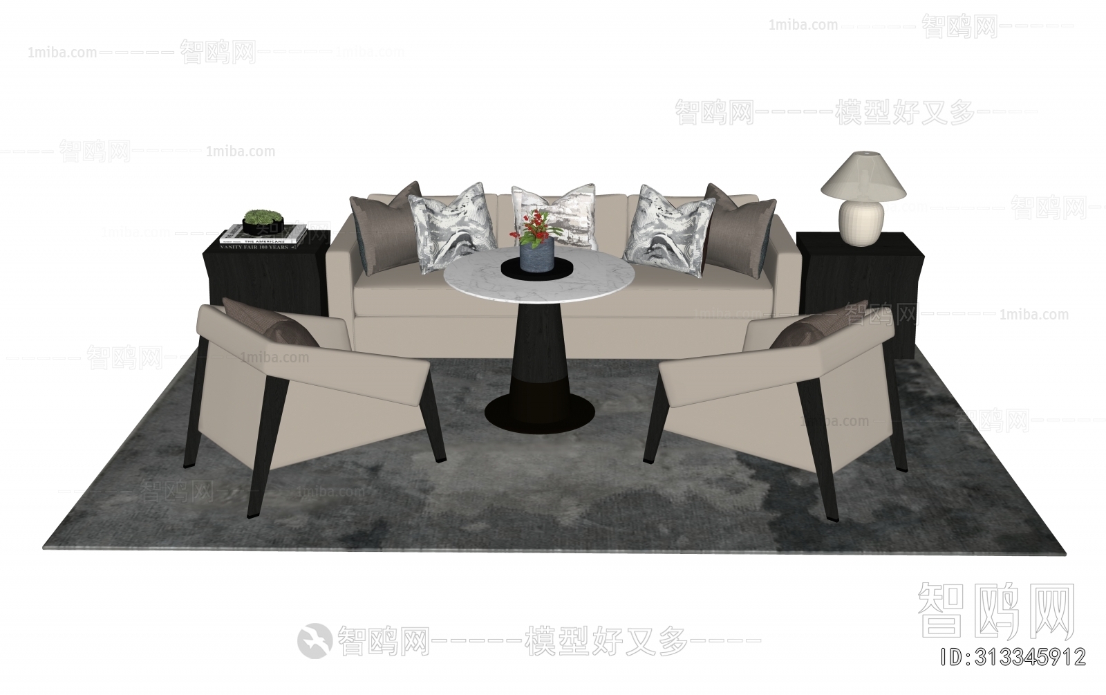 New Chinese Style Sofa Combination
