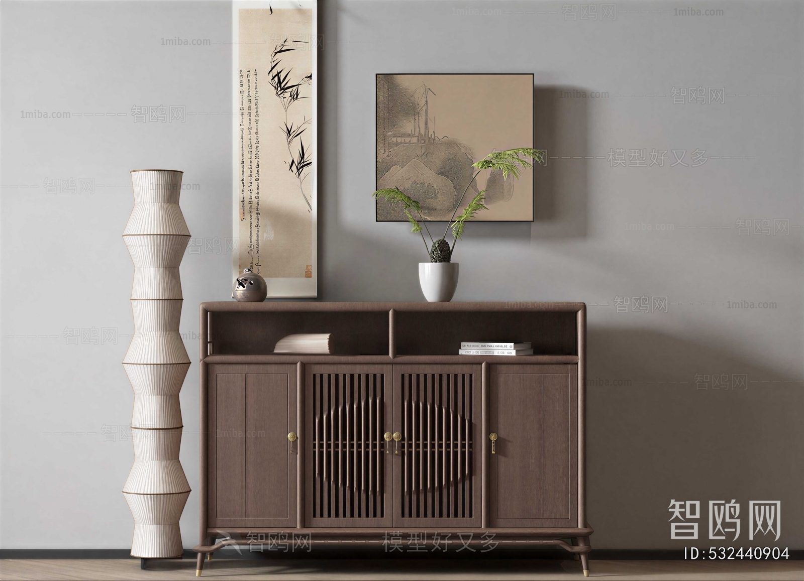 New Chinese Style Side Cabinet