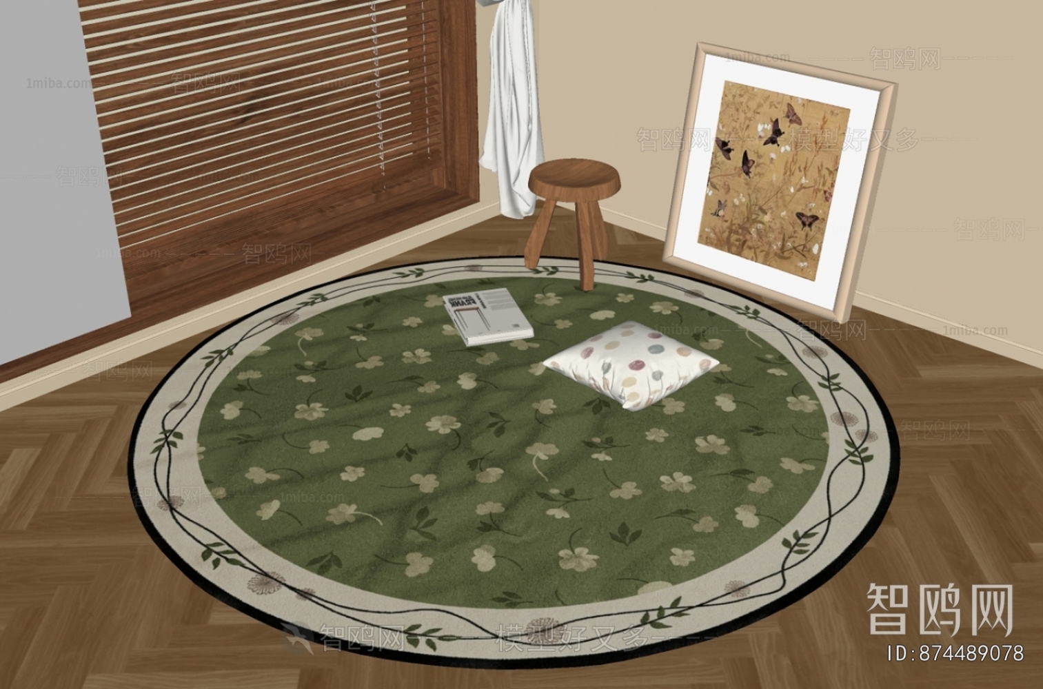 French Style Circular Carpet
