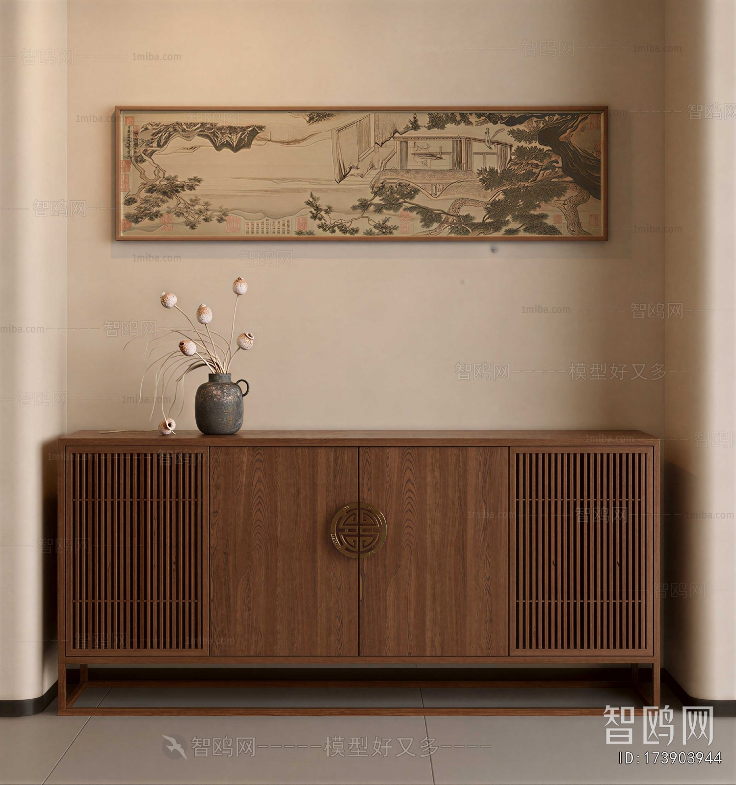 New Chinese Style Side Cabinet