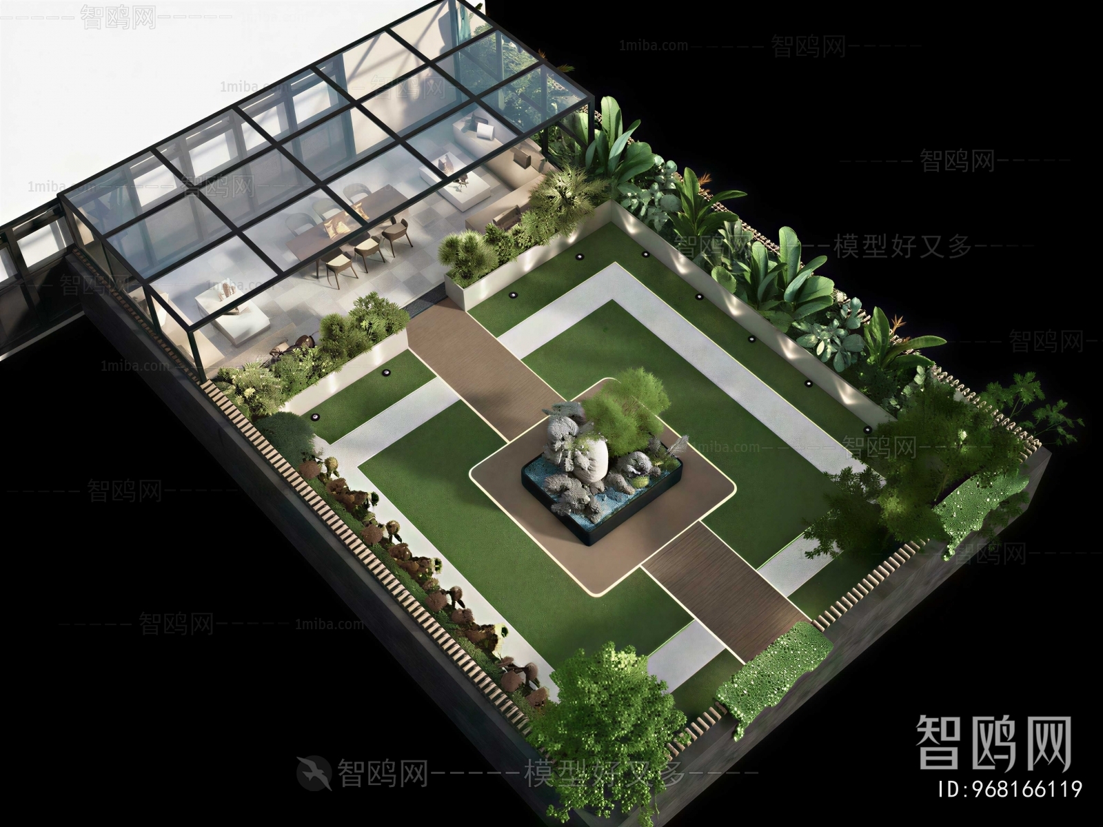 Modern Courtyard/landscape