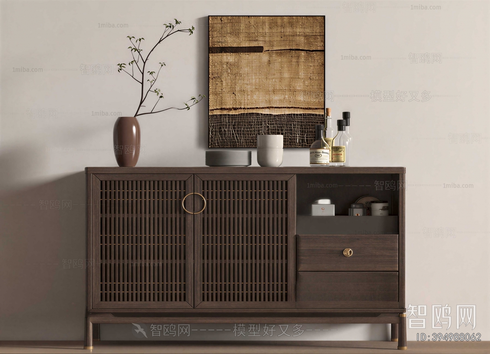 New Chinese Style Side Cabinet