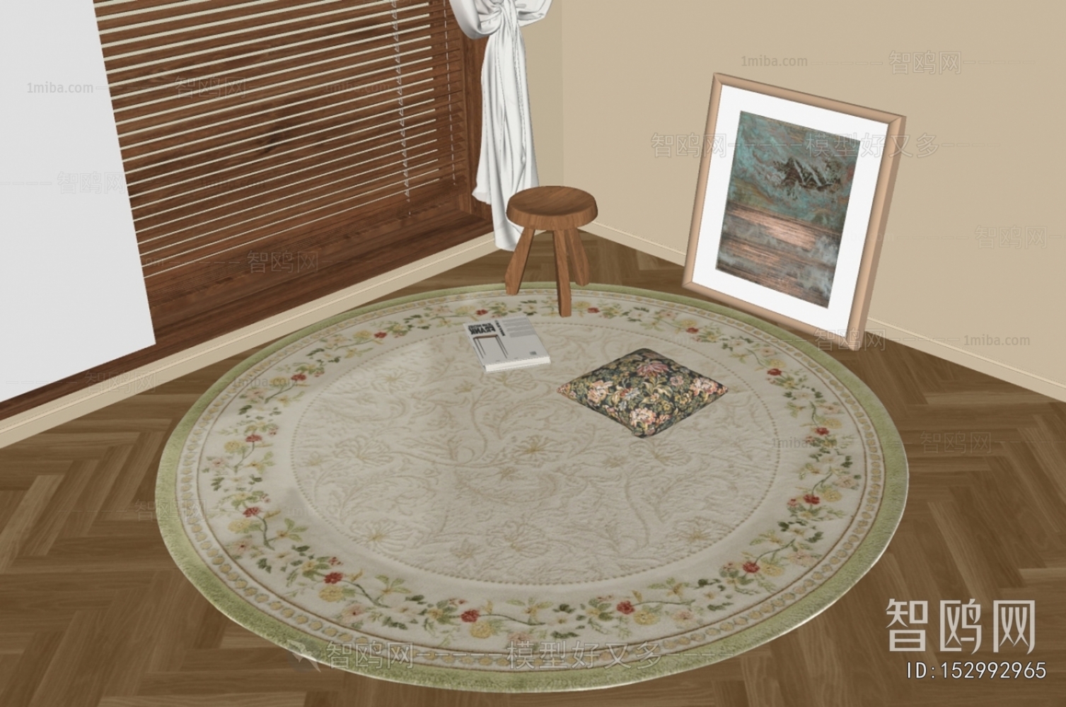 French Style Circular Carpet
