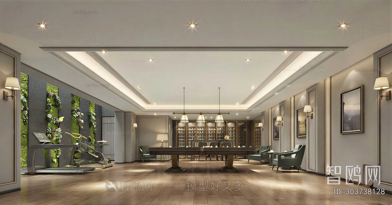 Modern Billiards Room