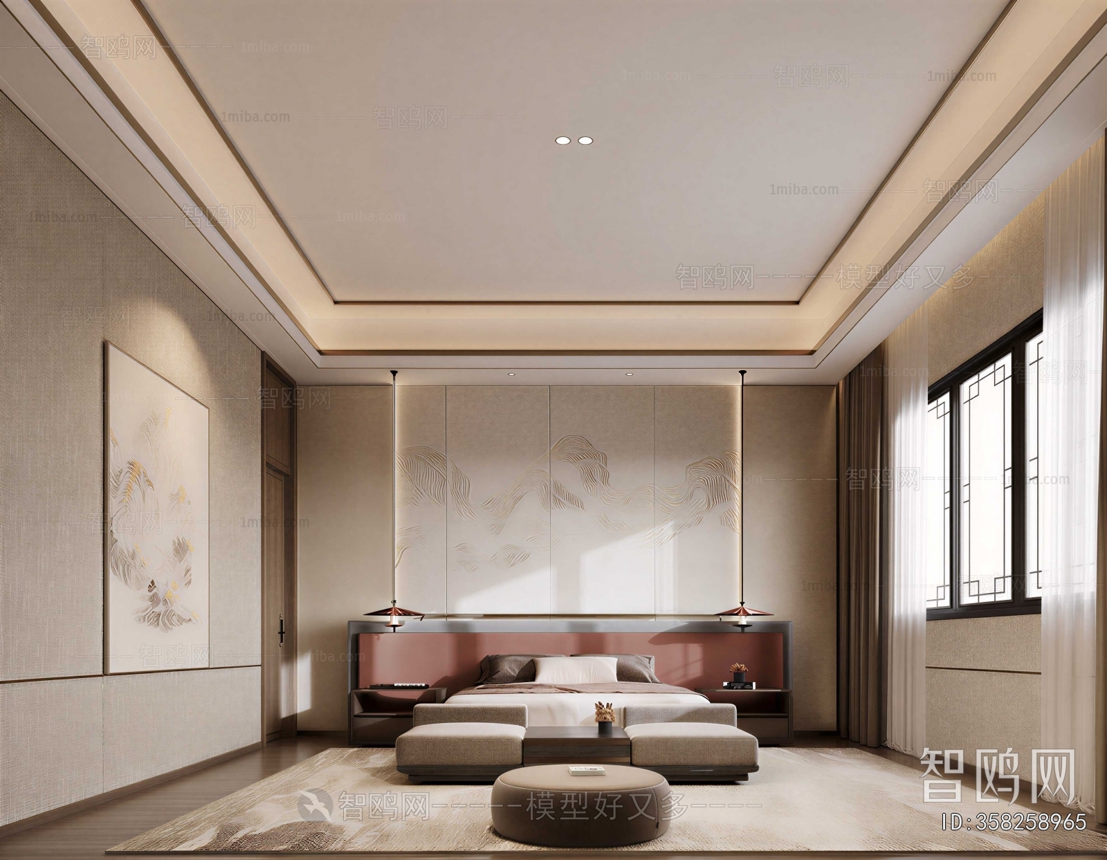 New Chinese Style Bedroom