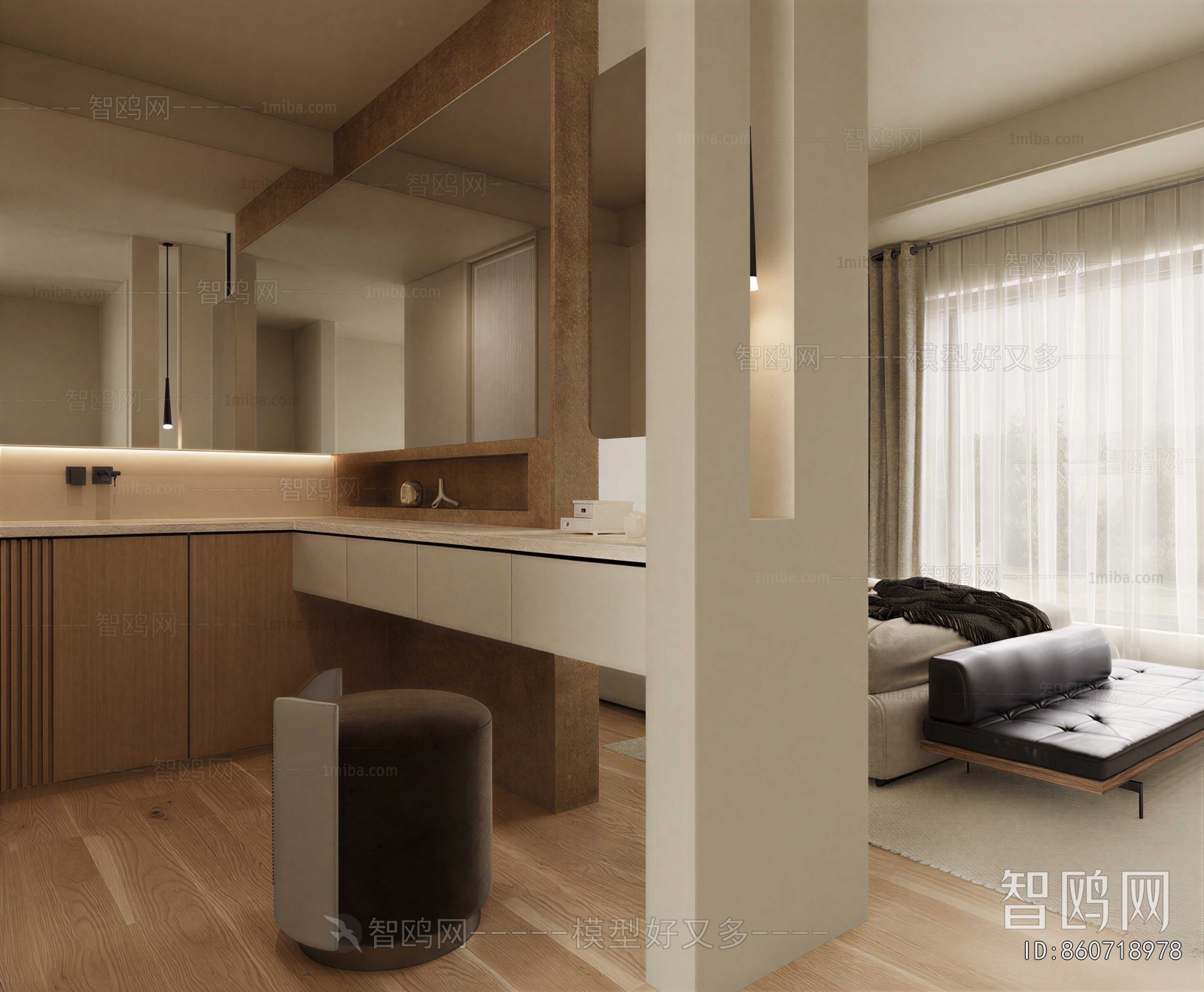 Modern Clothes Storage Area