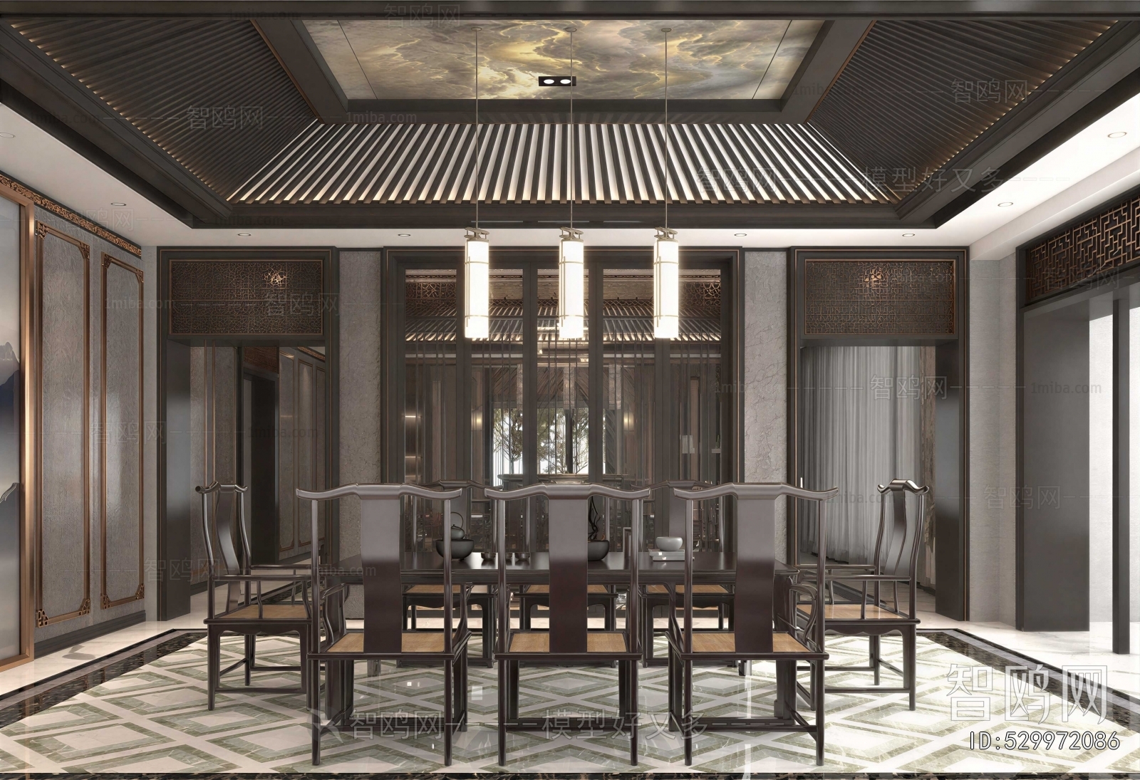 New Chinese Style Dining Room