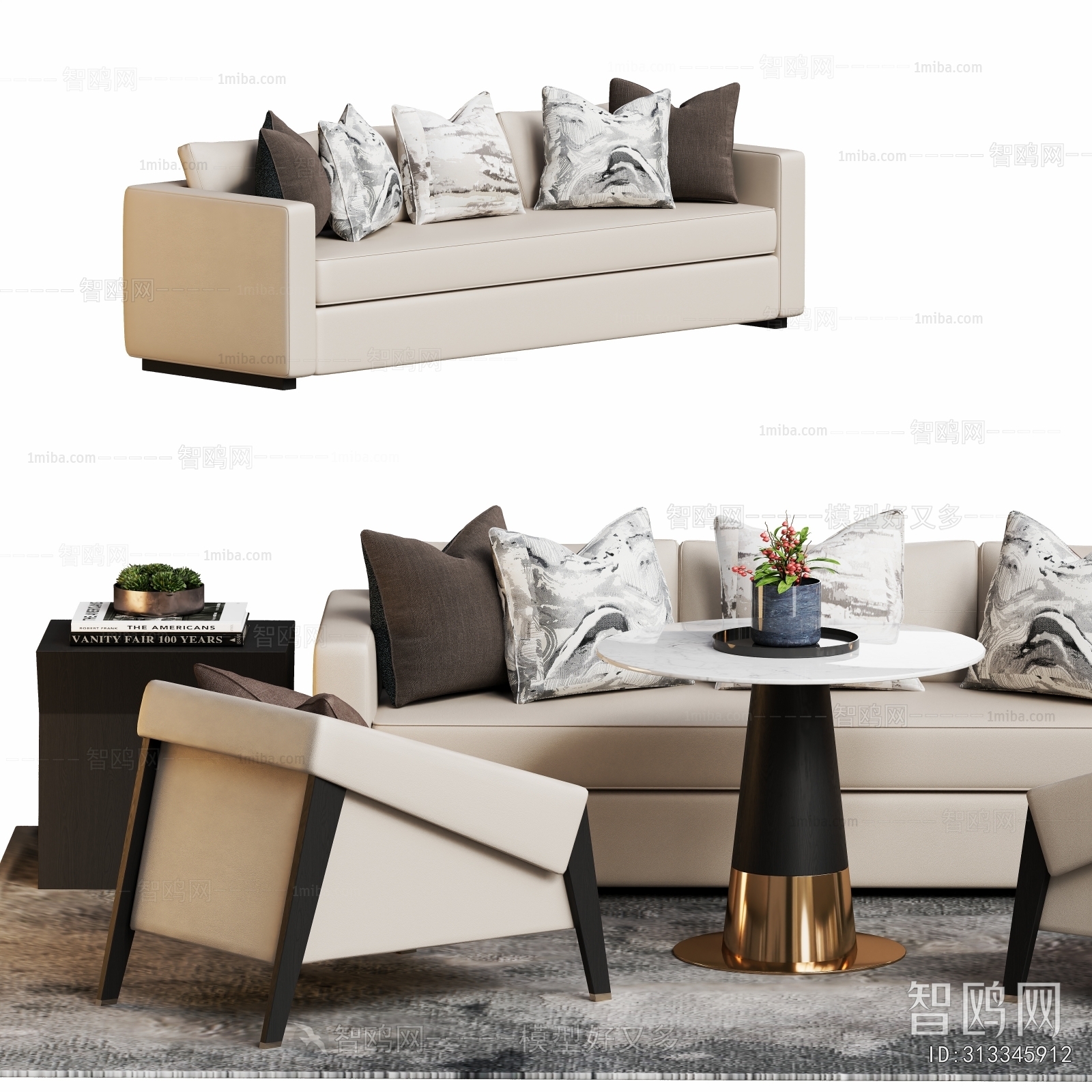New Chinese Style Sofa Combination