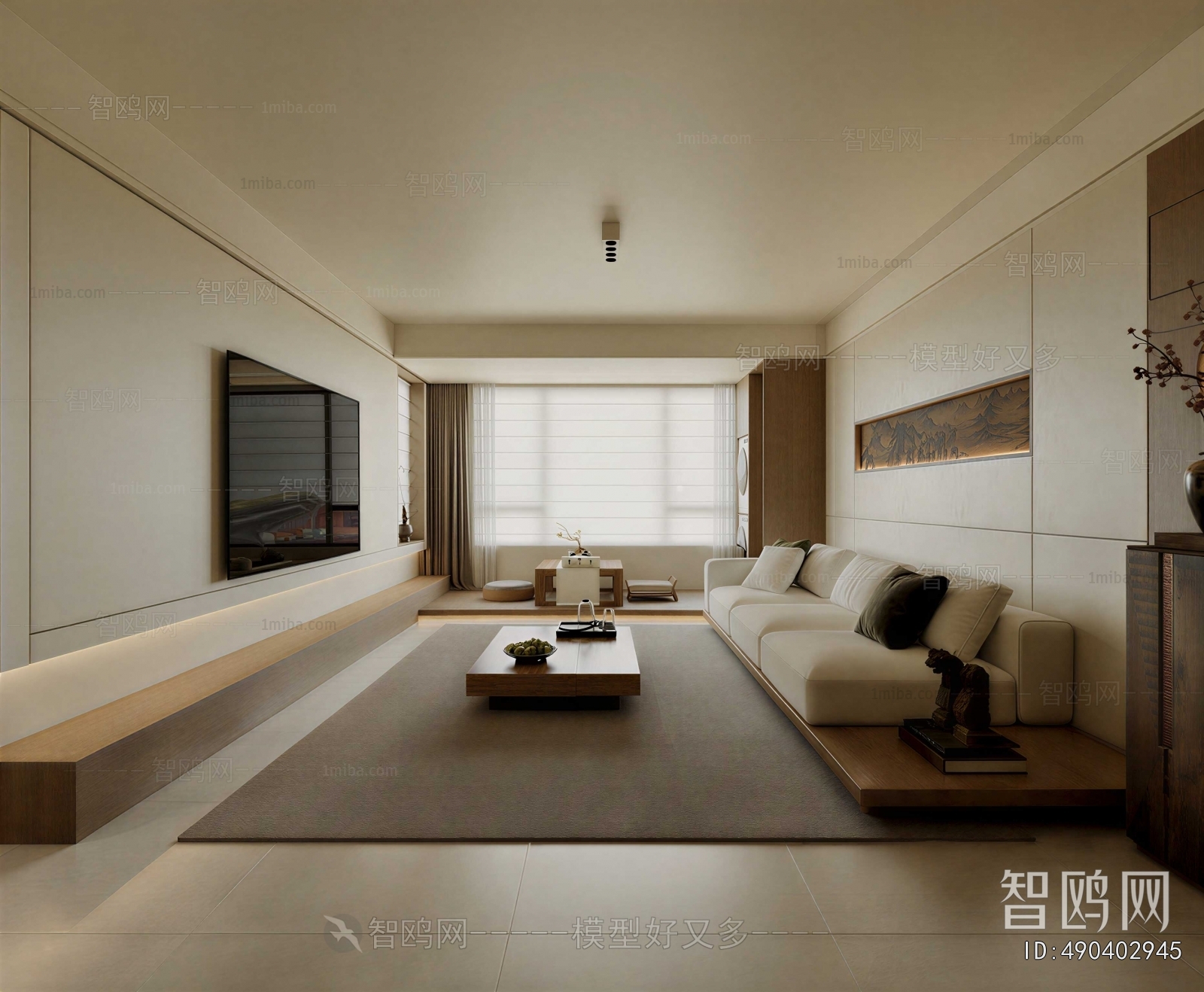 New Chinese Style A Living Room