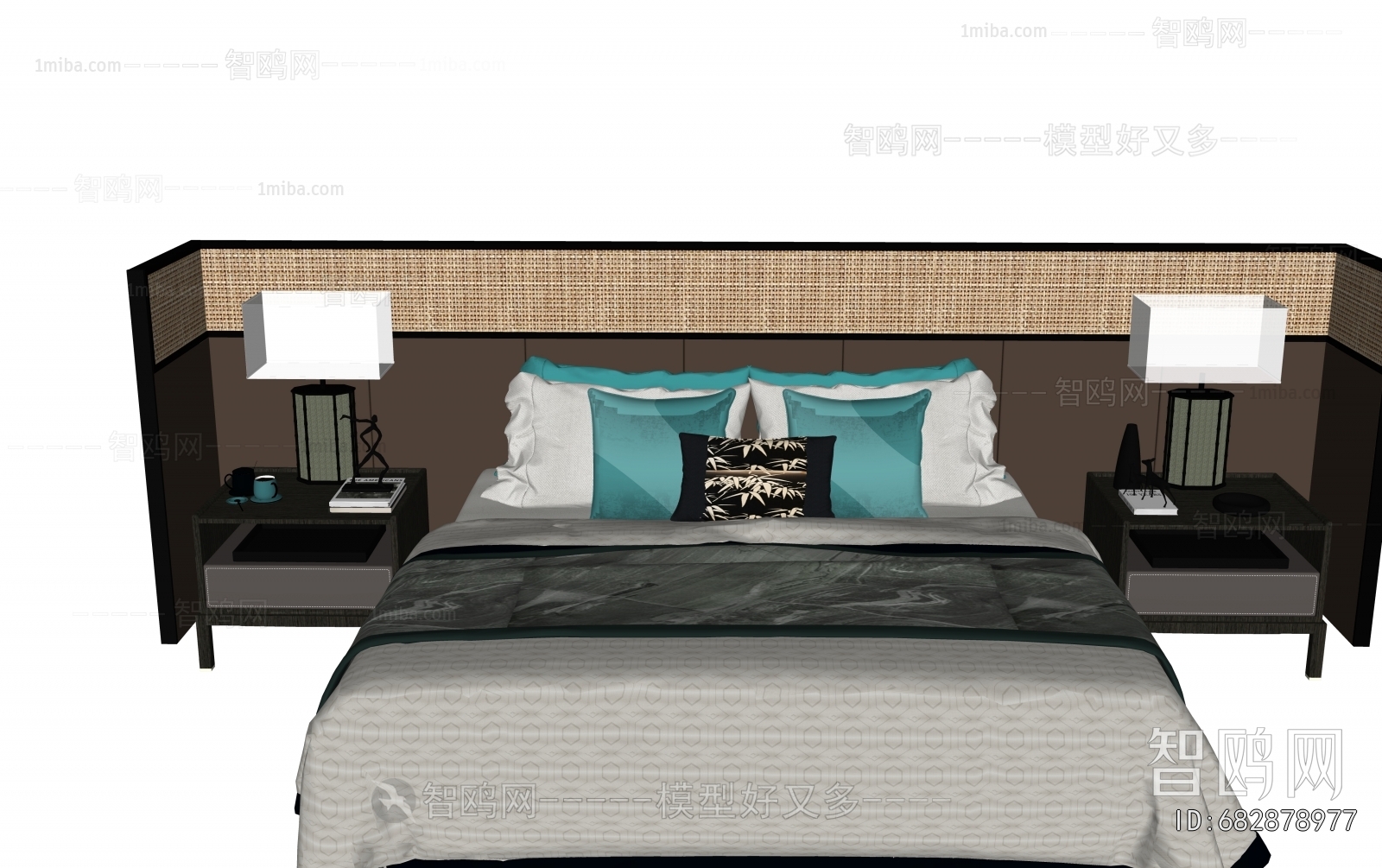 New Chinese Style Double Bed