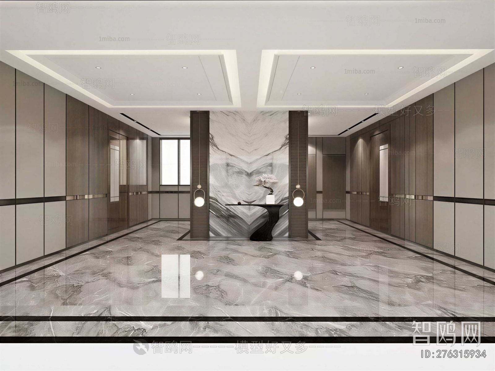 Modern Office Elevator Hall