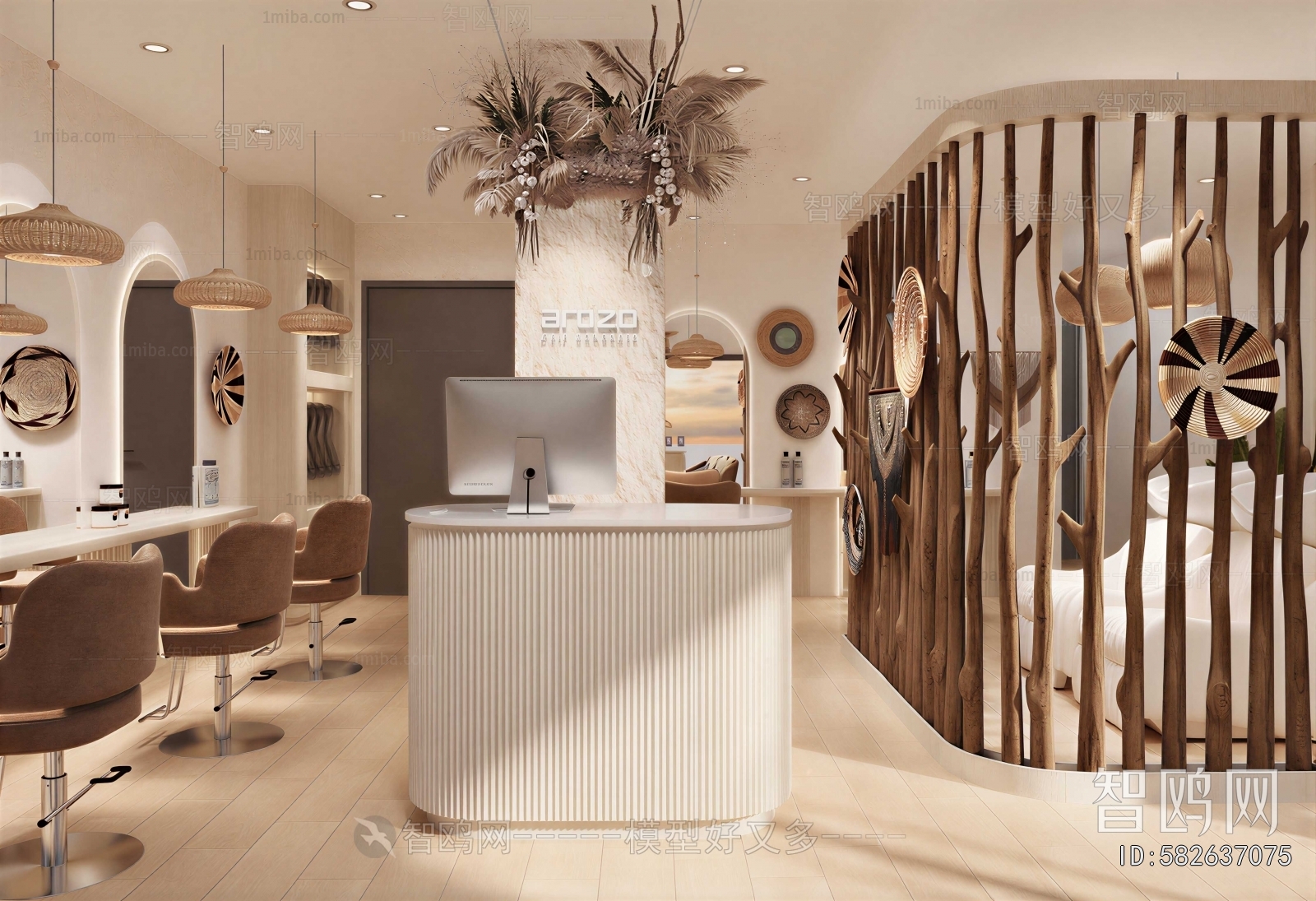Wabi-sabi Style Barbershop