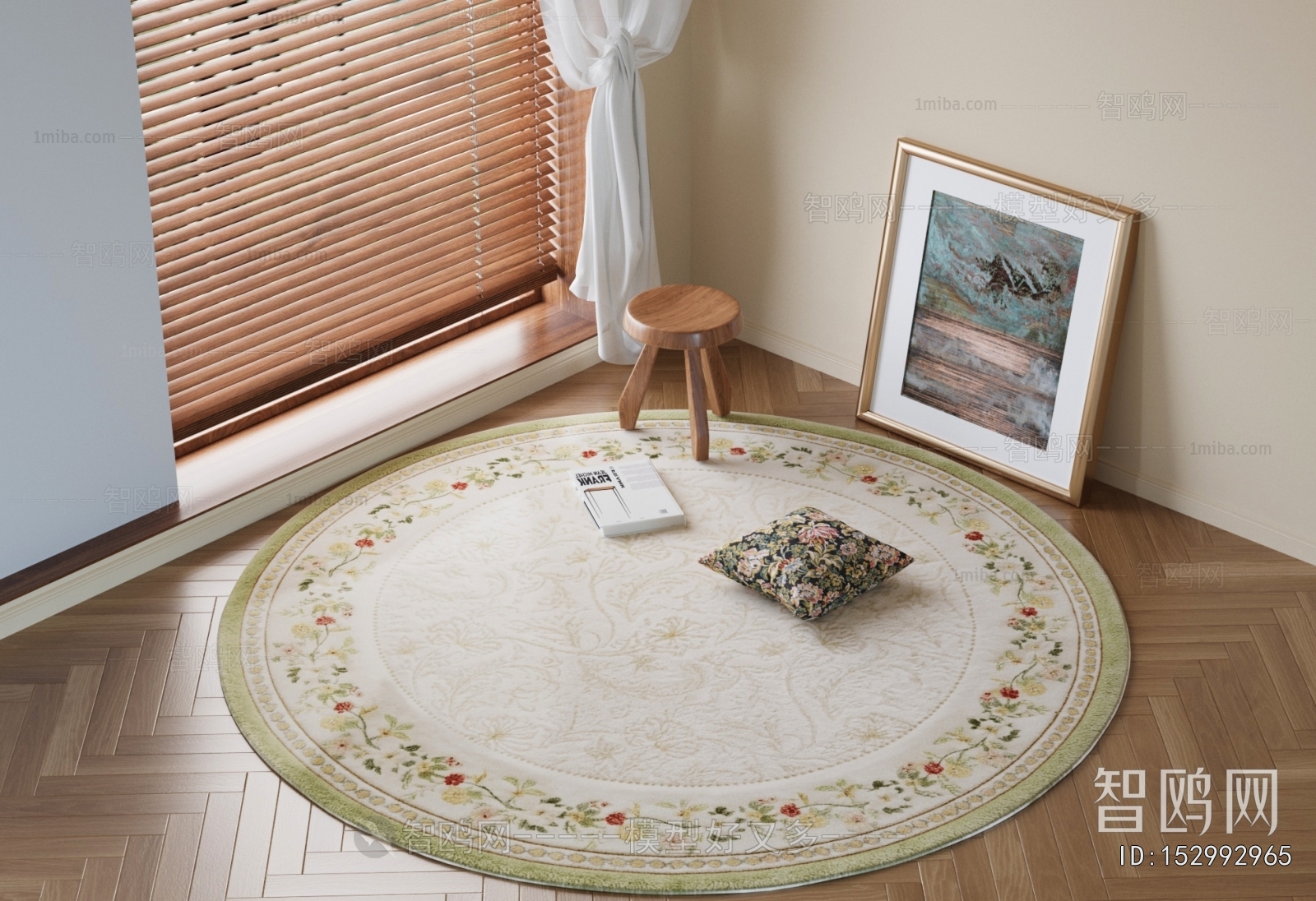 French Style Circular Carpet