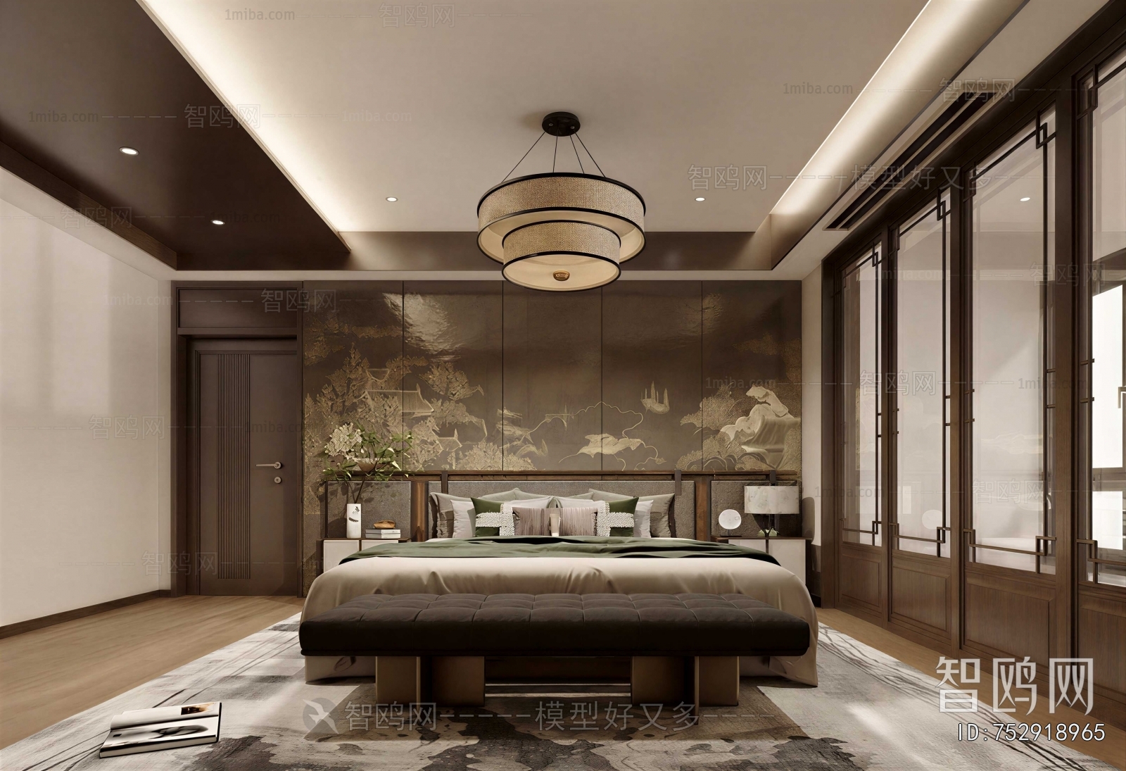 New Chinese Style Bedroom