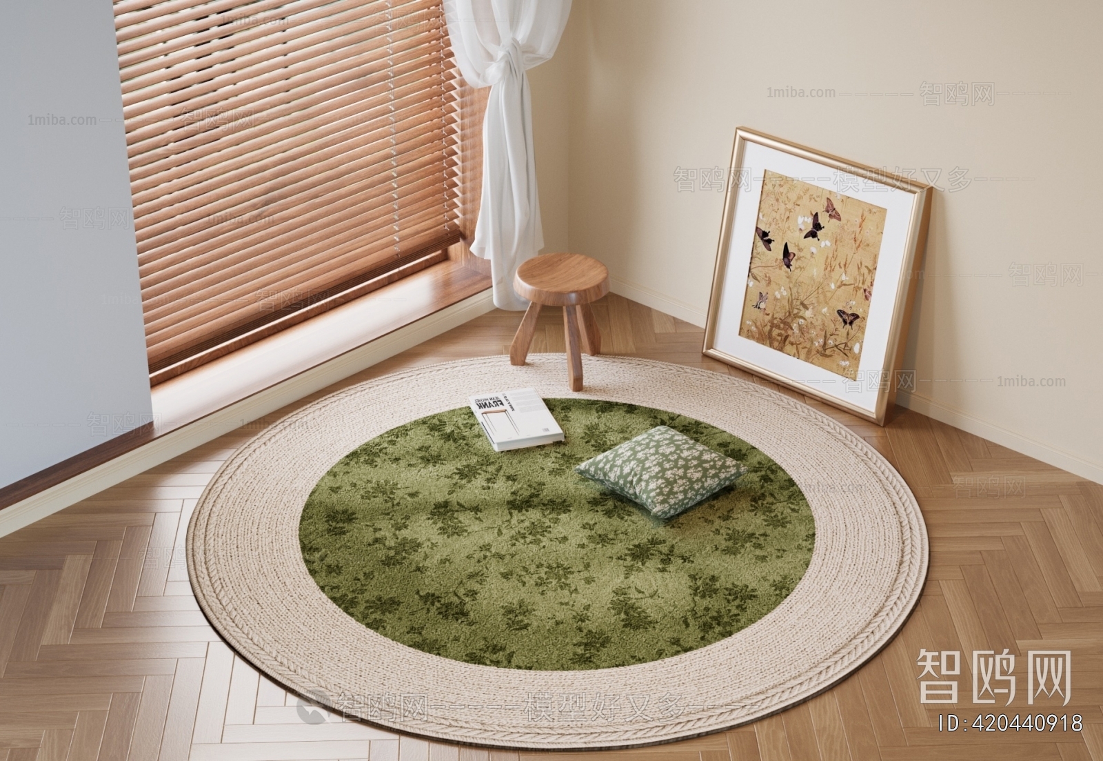 French Style Circular Carpet