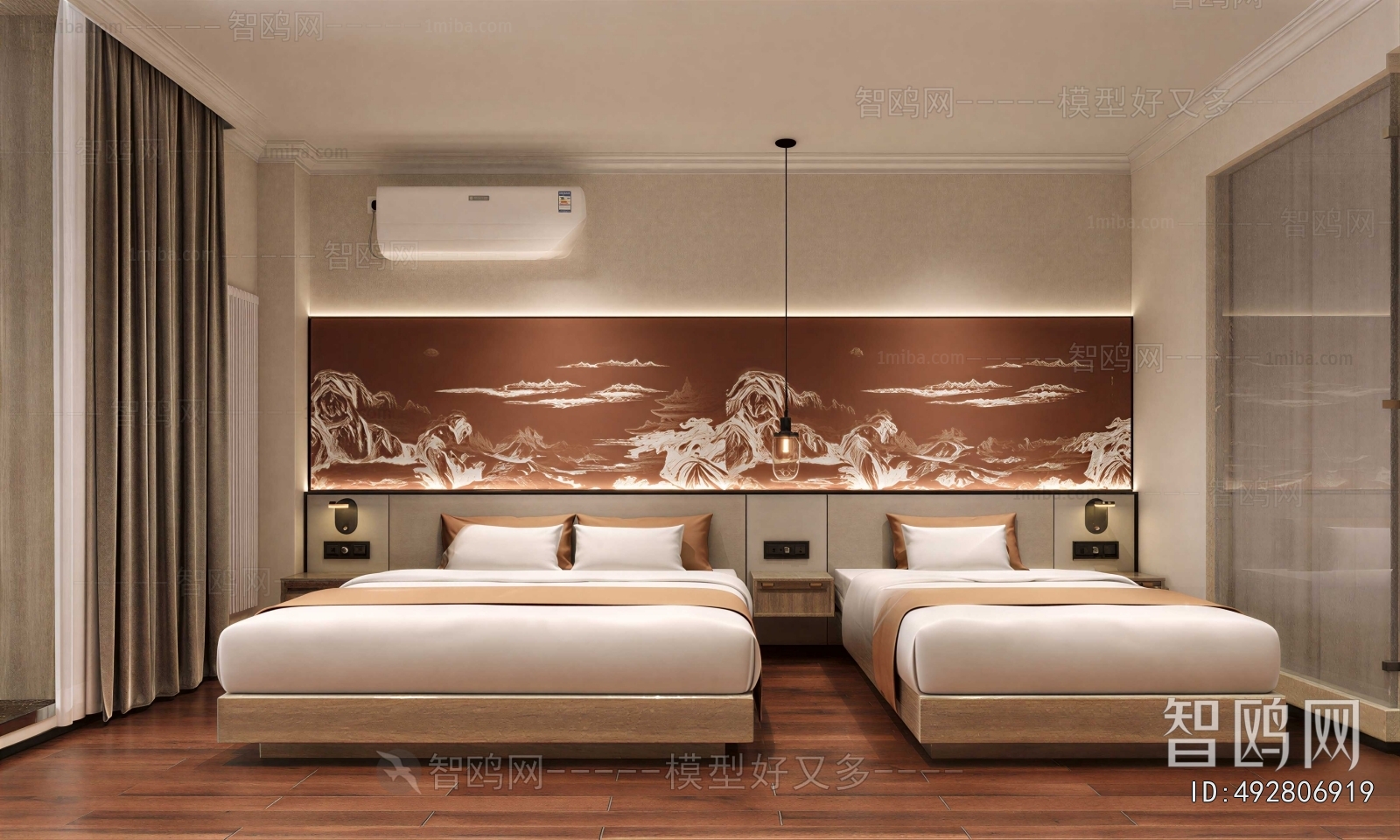 New Chinese Style Bedroom