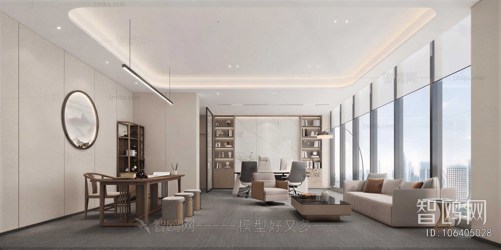 New Chinese Style Manager's Office