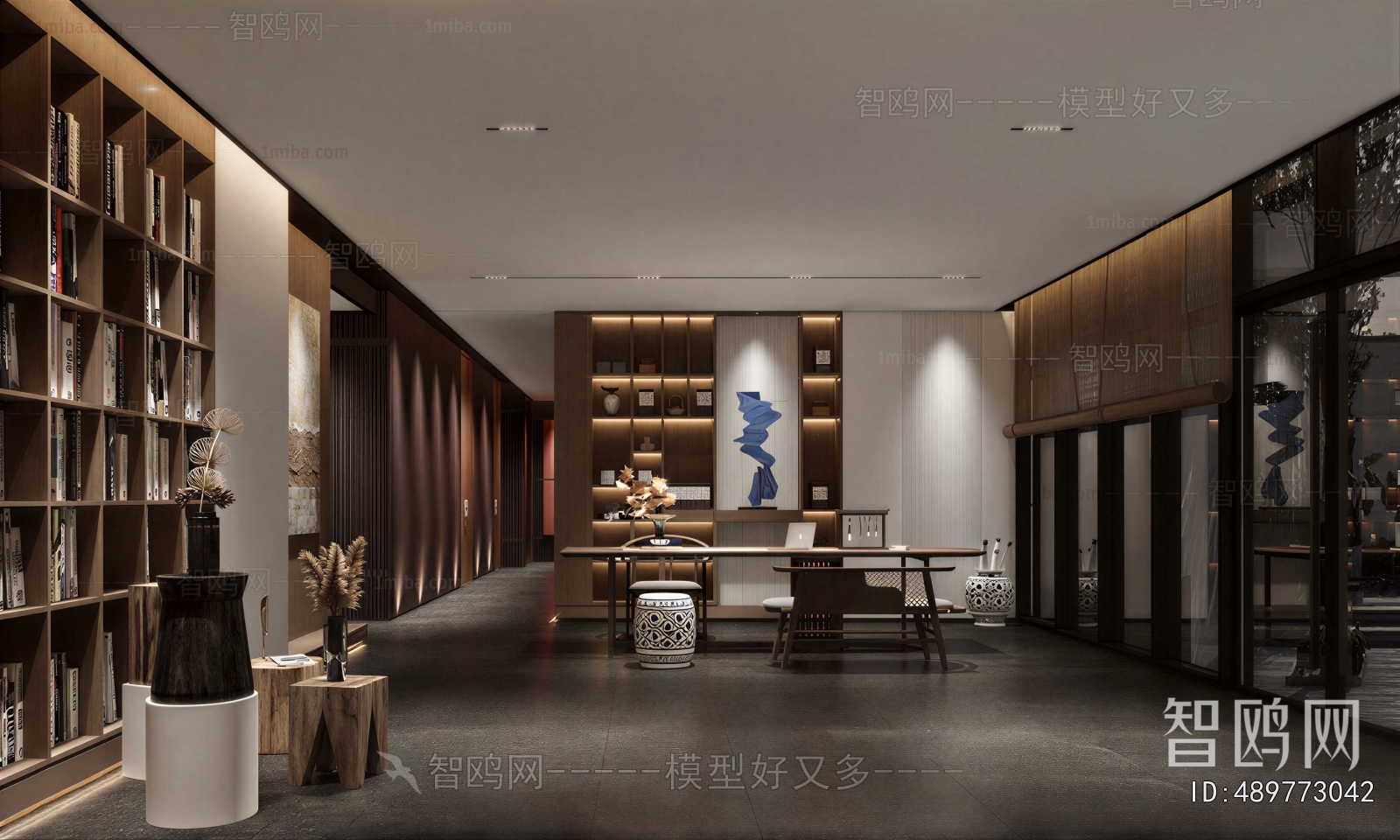 New Chinese Style Study Space