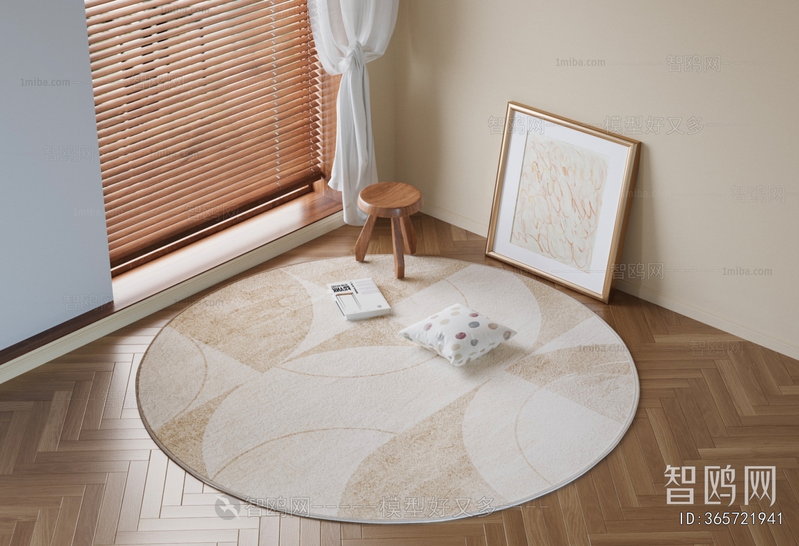 French Style Circular Carpet