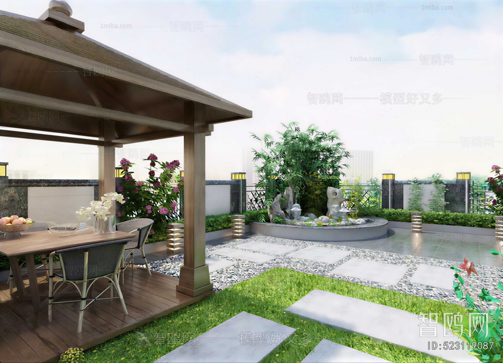 New Chinese Style Courtyard/landscape