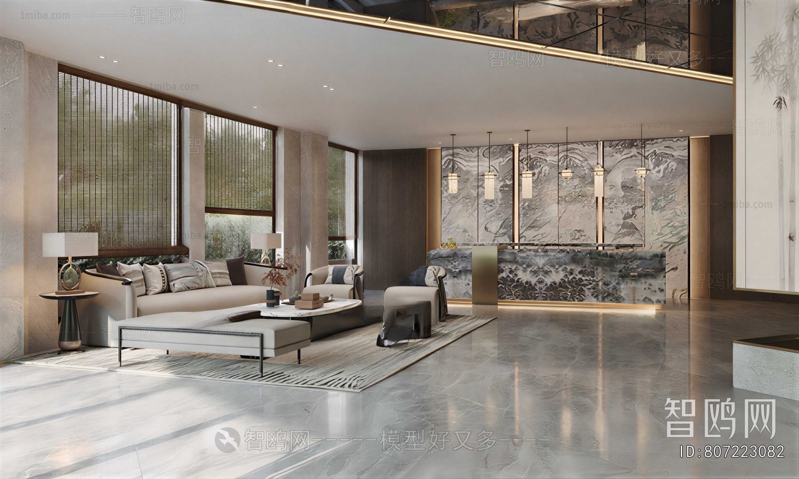 New Chinese Style Lobby Hall