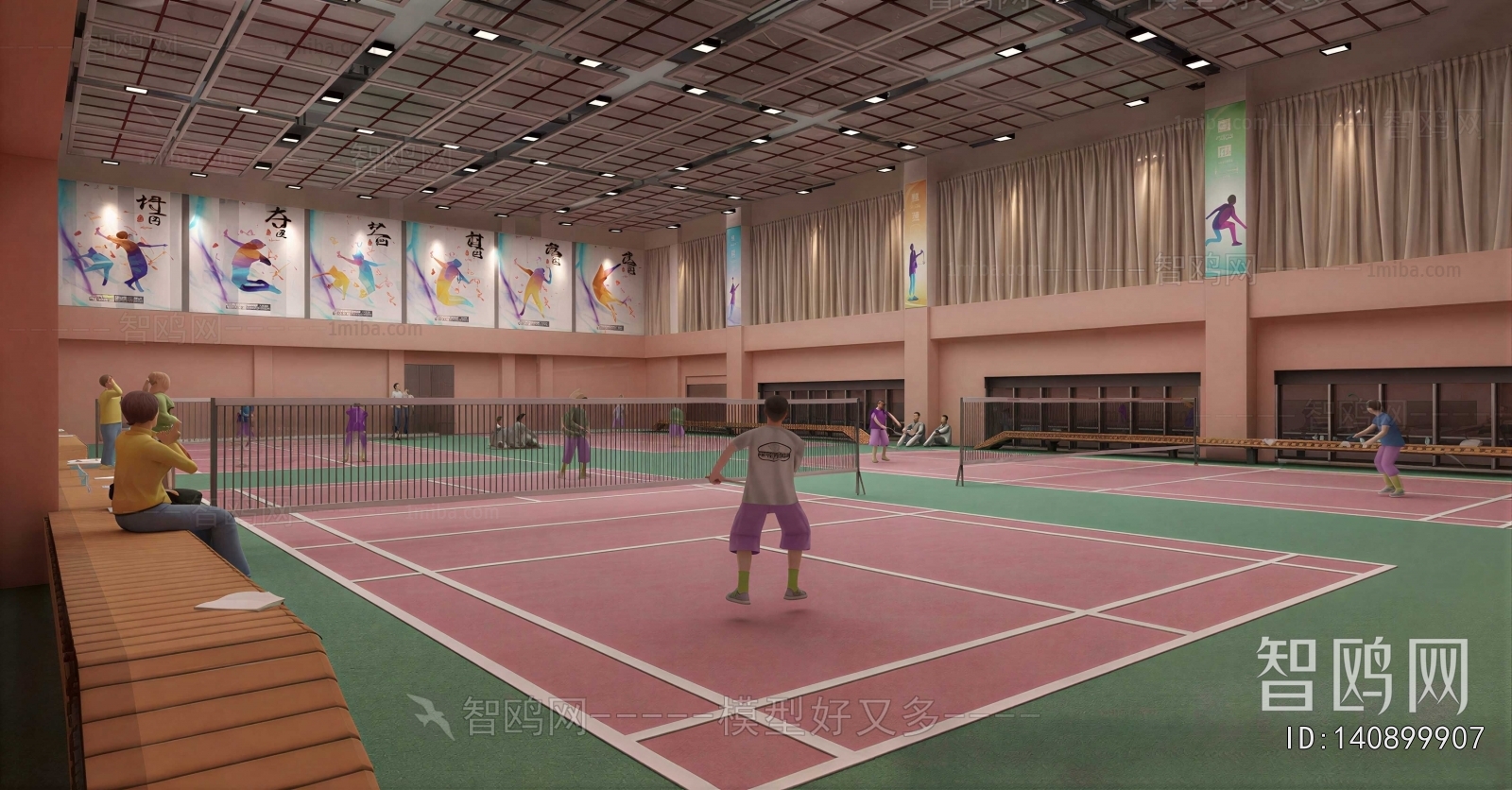 Modern Indoor Badminton Court