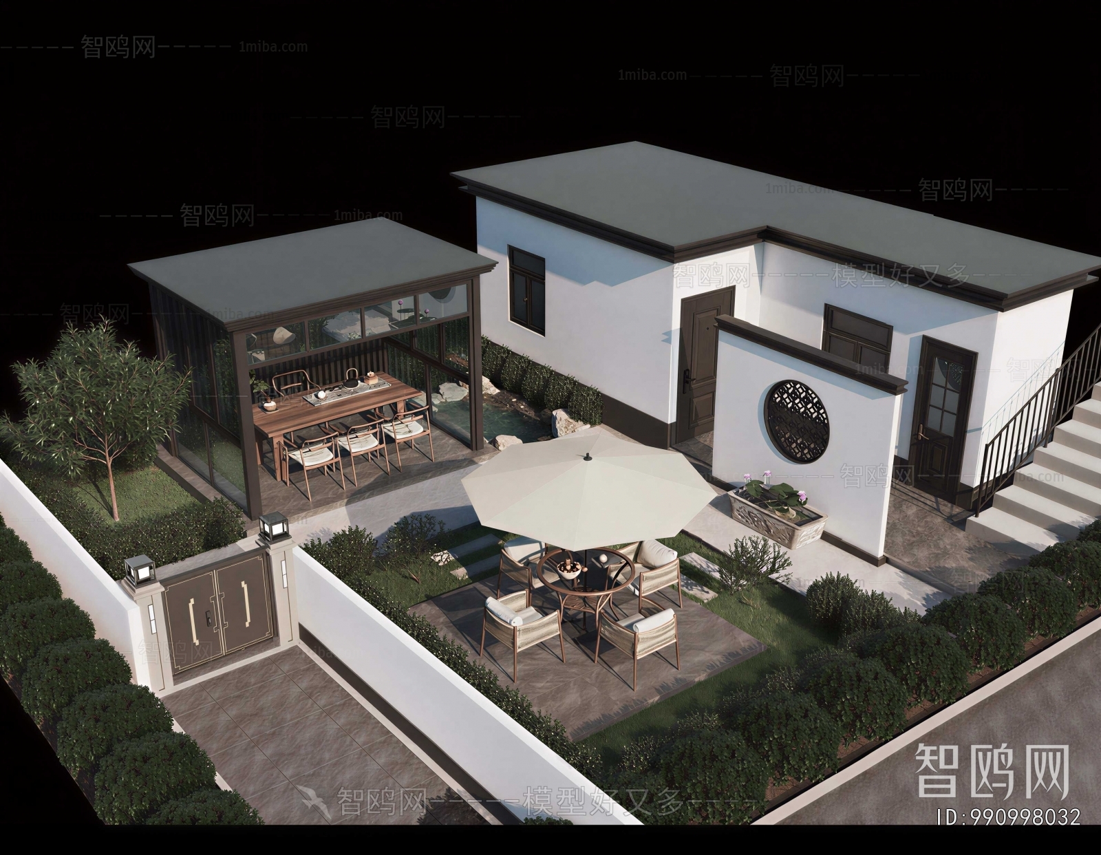 New Chinese Style Courtyard/landscape