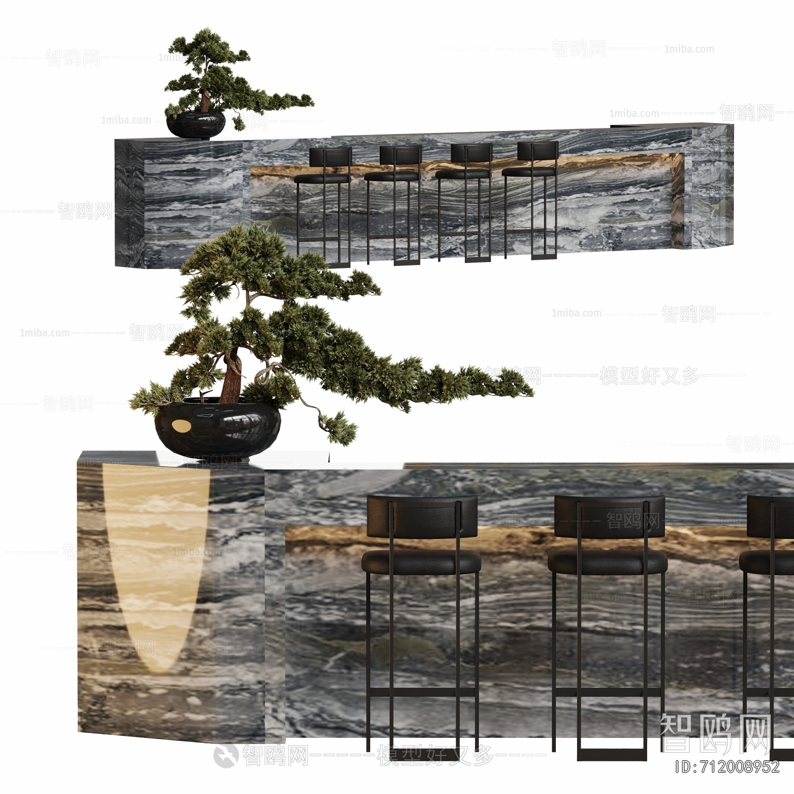 New Chinese Style Counter Bar