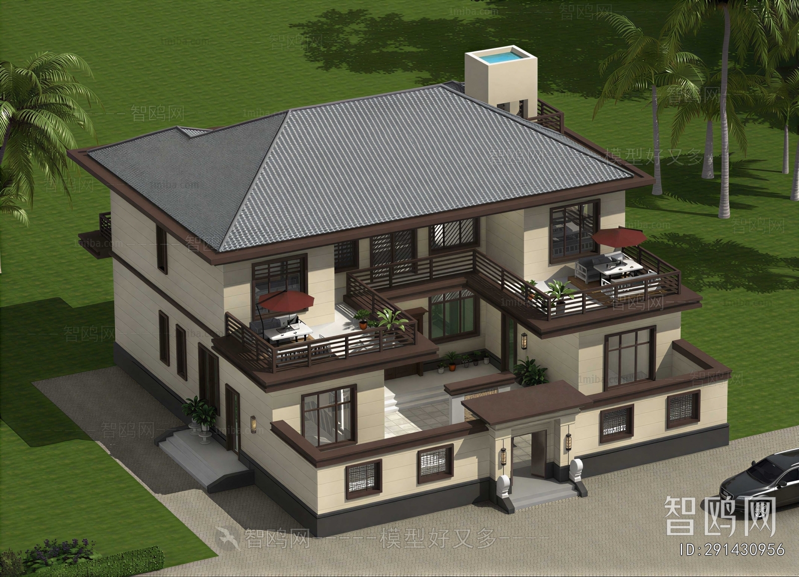 New Chinese Style Detached Villa