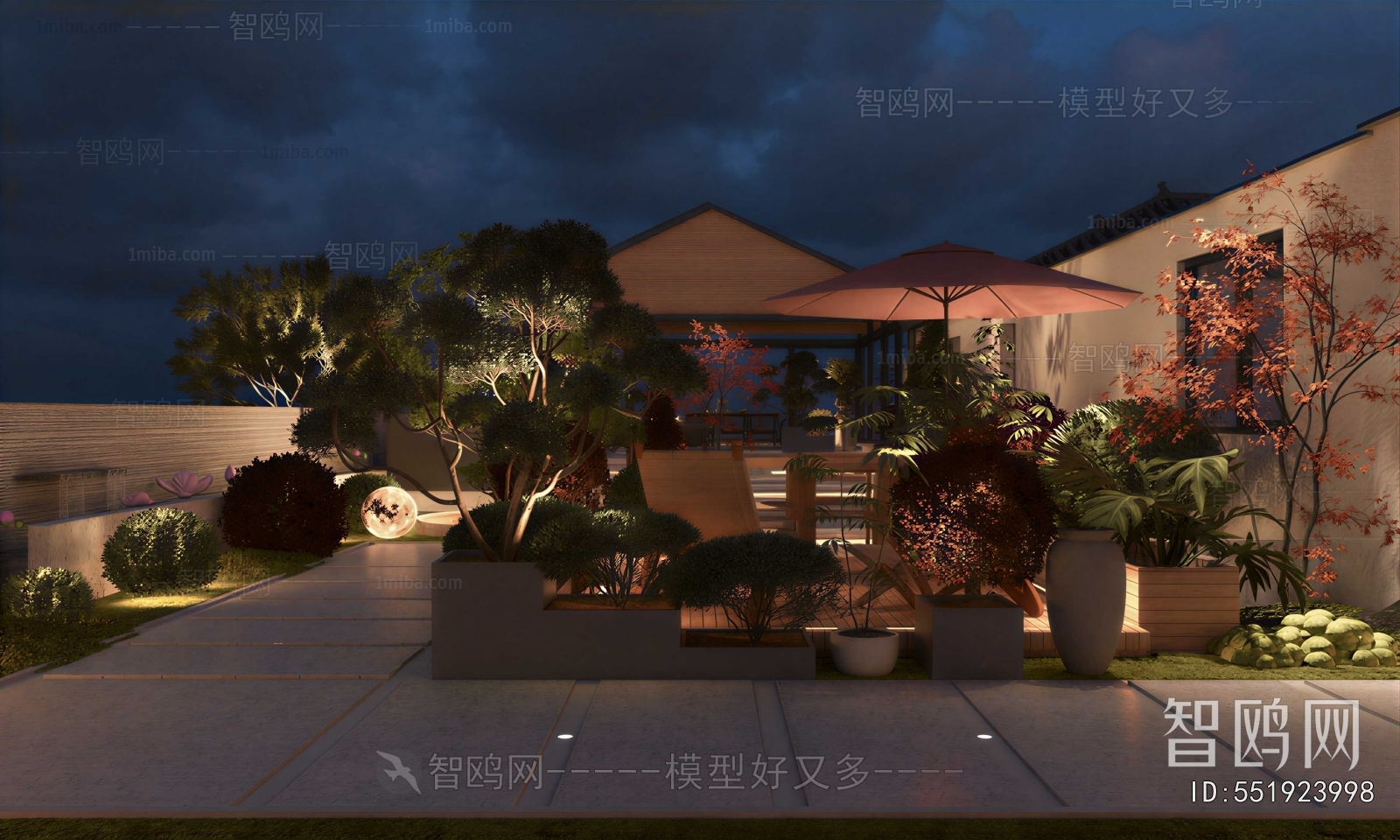 New Chinese Style Courtyard/landscape