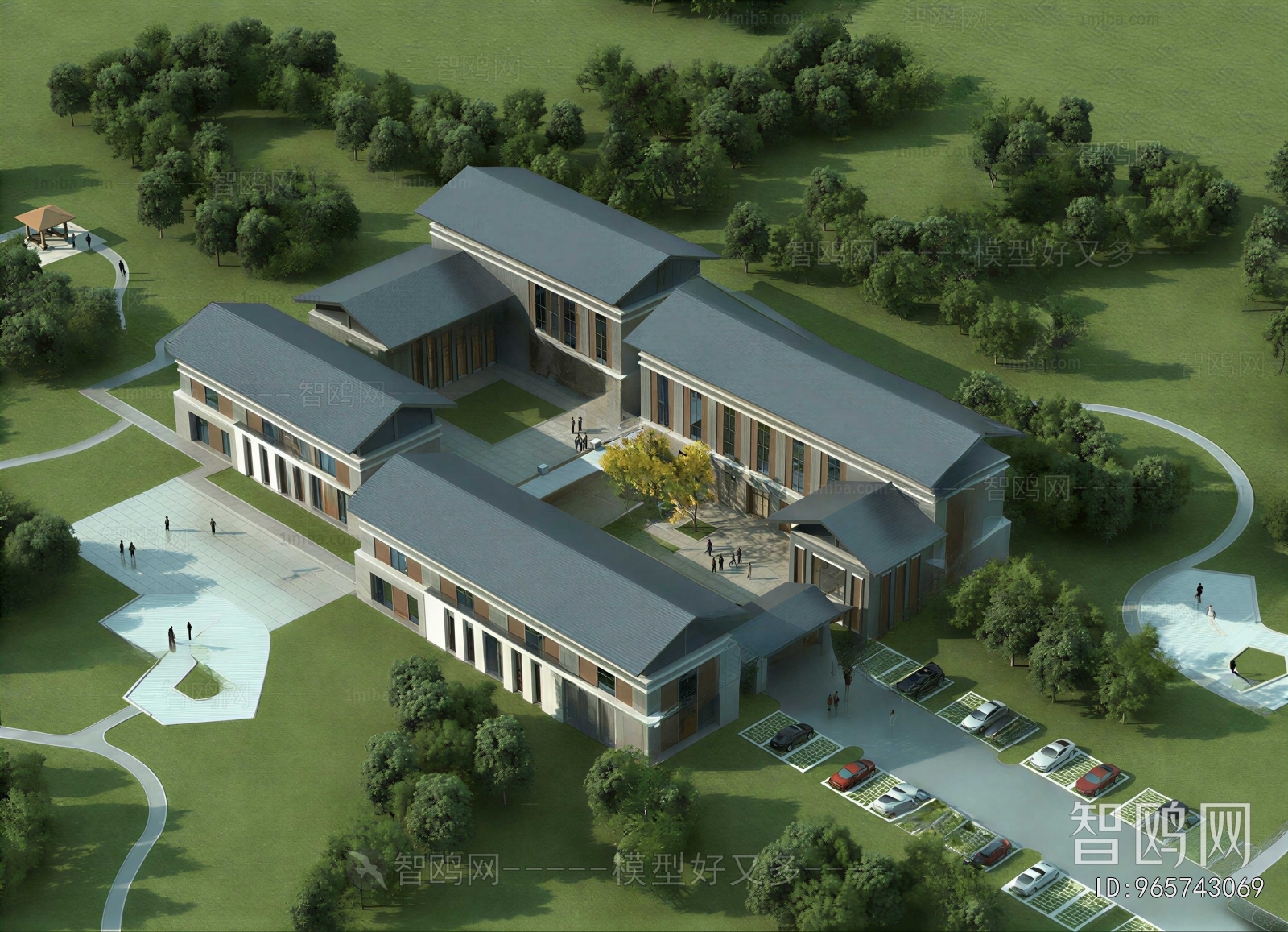 Chinese Style Architectural Bird's-eye View Planning