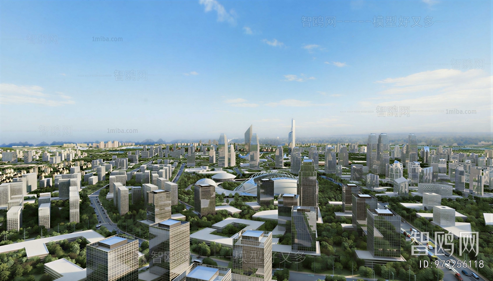 Modern Architectural Bird's-eye View Planning