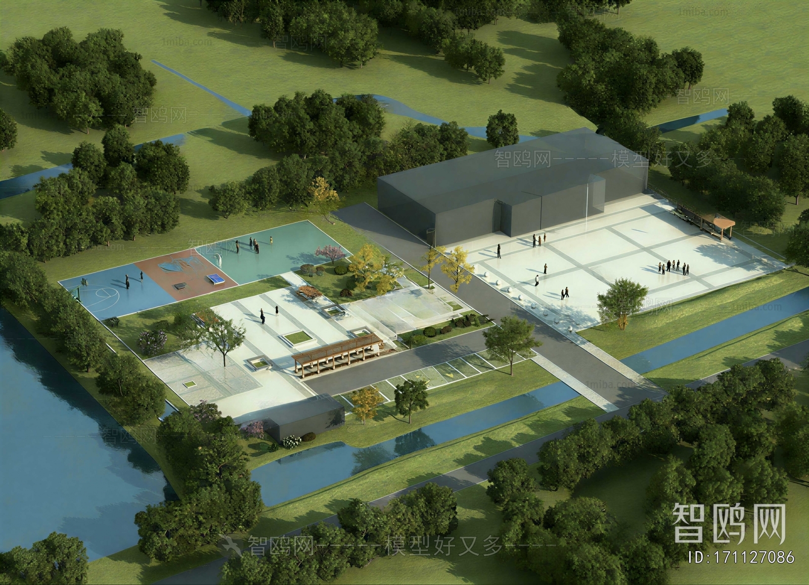 Modern Architectural Bird's-eye View Planning