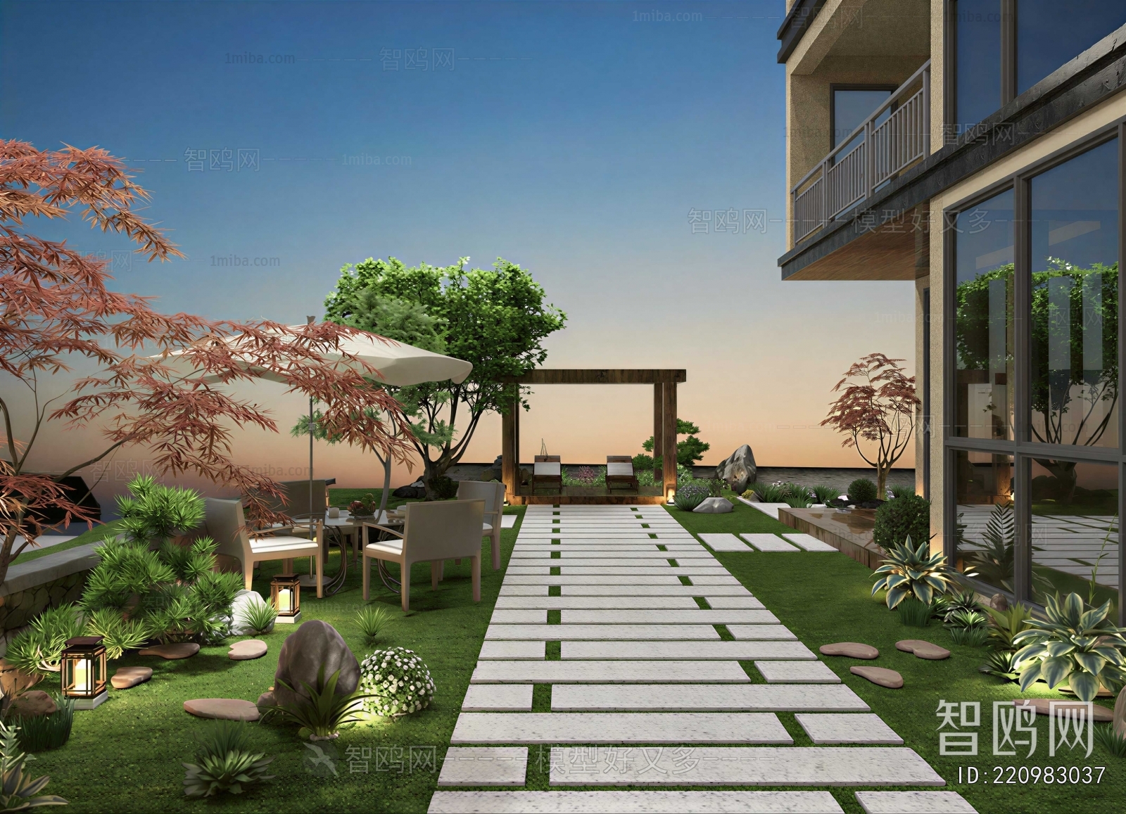 New Chinese Style Courtyard/landscape