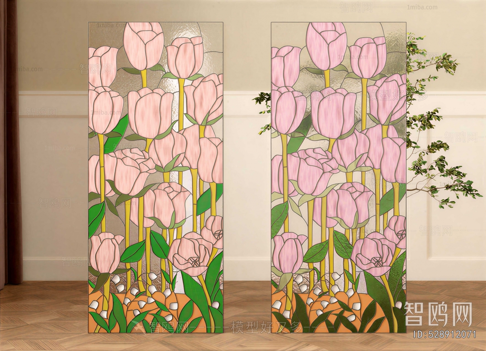 French Style Glass Screen Partition