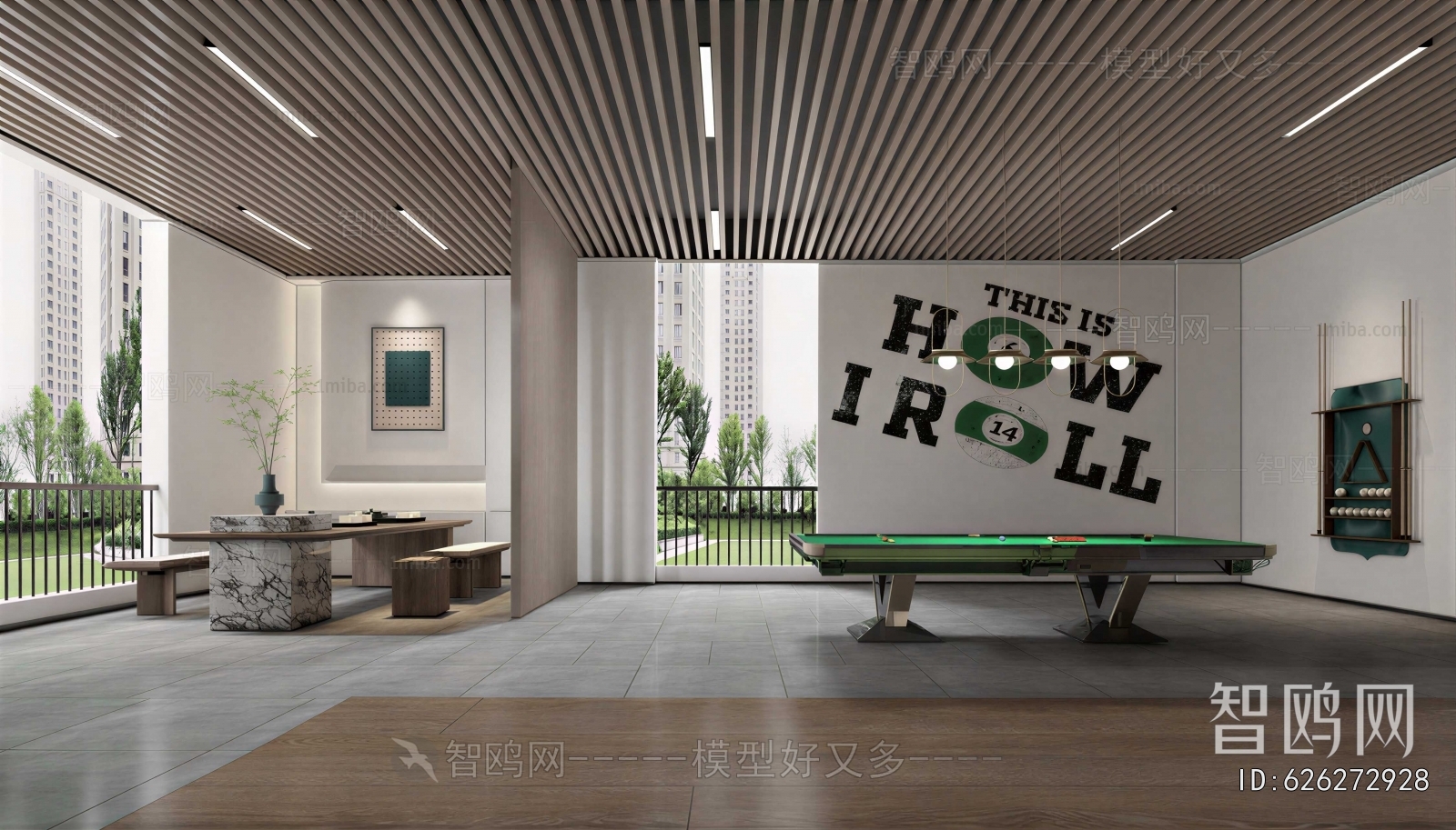 Modern Billiard Room