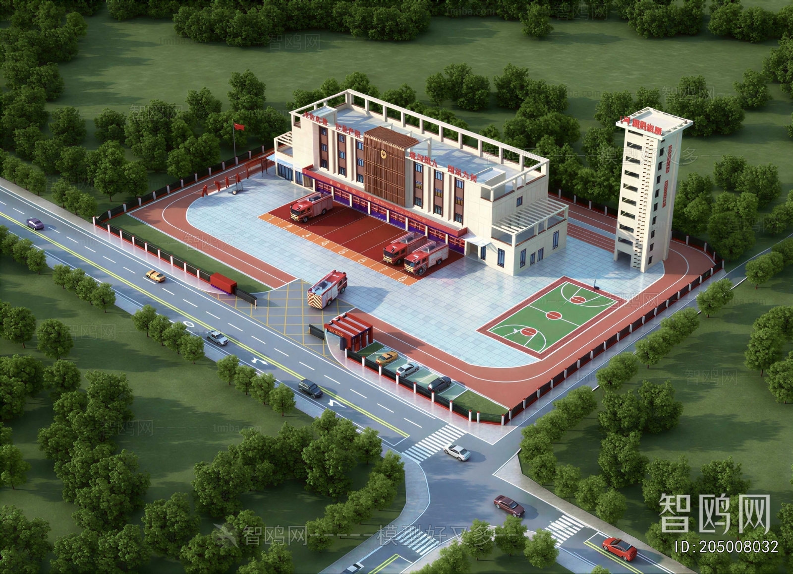 Modern Architectural Bird's-eye View Planning