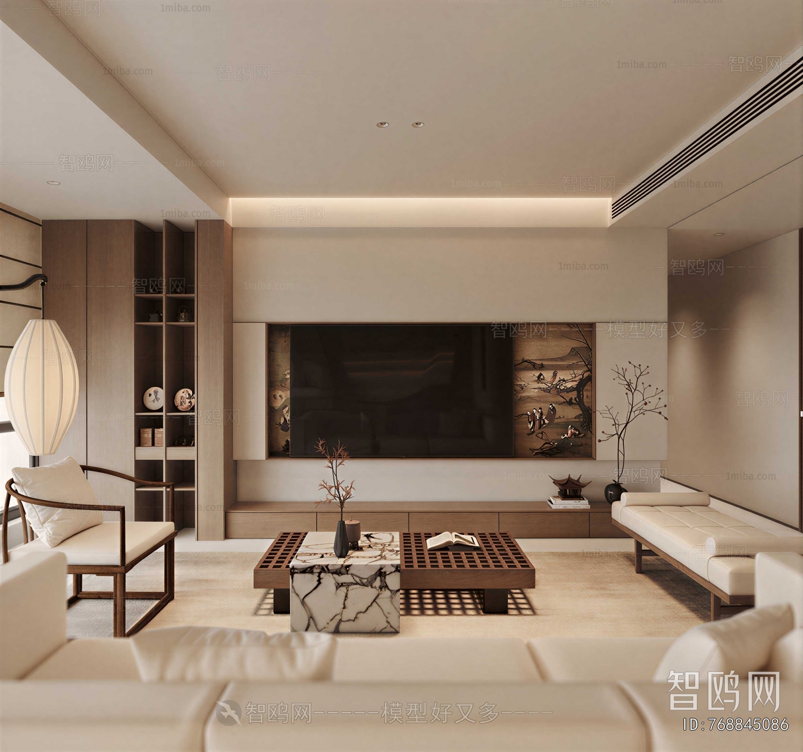 New Chinese Style A Living Room