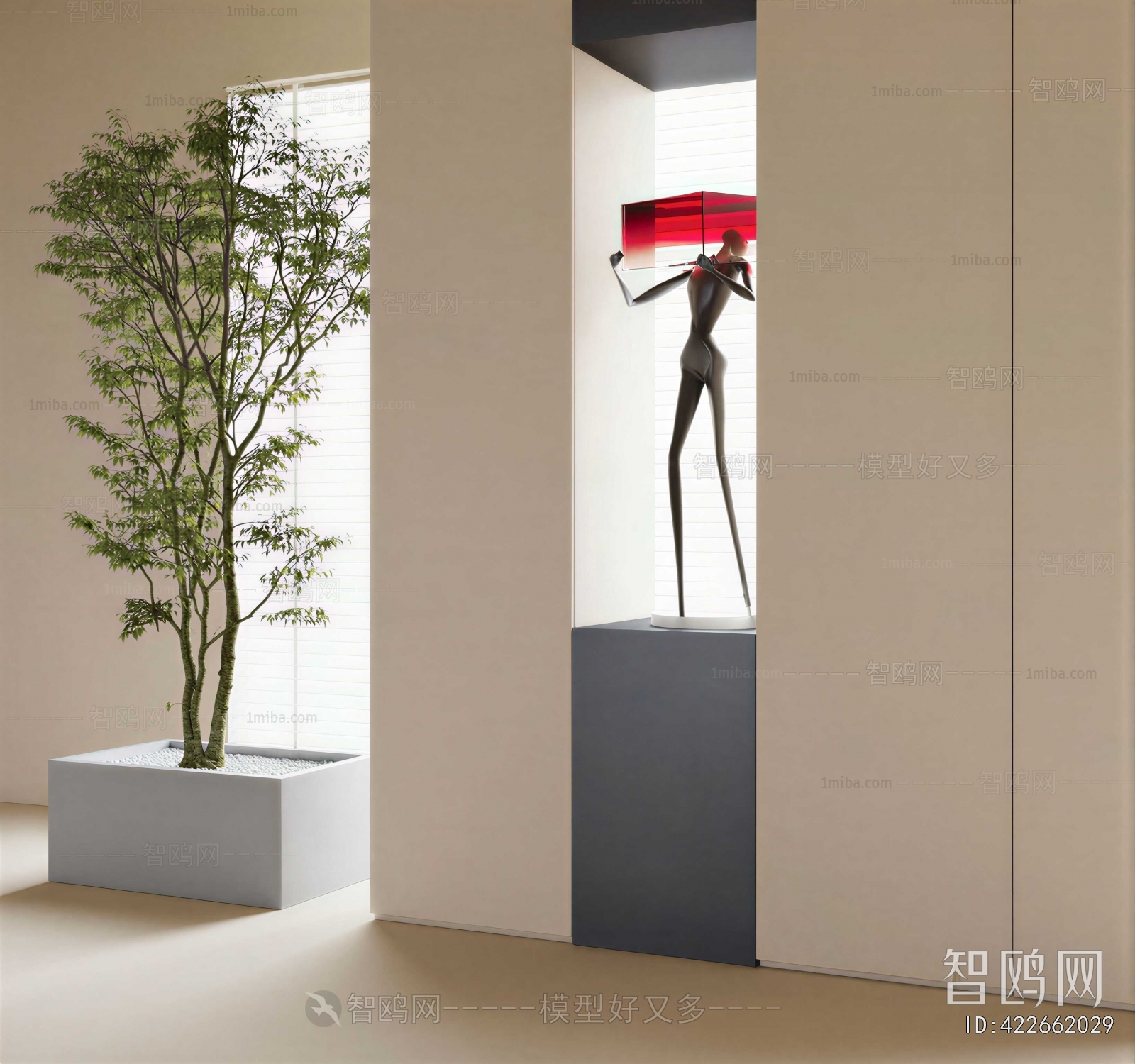 Modern Ground Green Plant Potted Plants