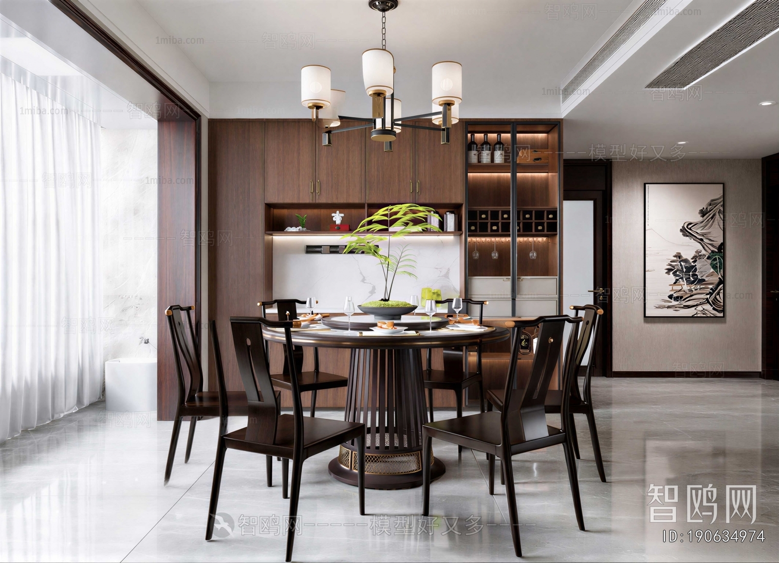 New Chinese Style Dining Room