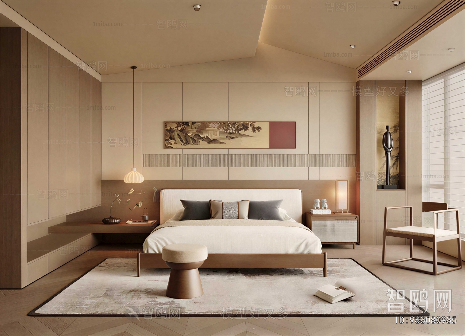 New Chinese Style Bedroom